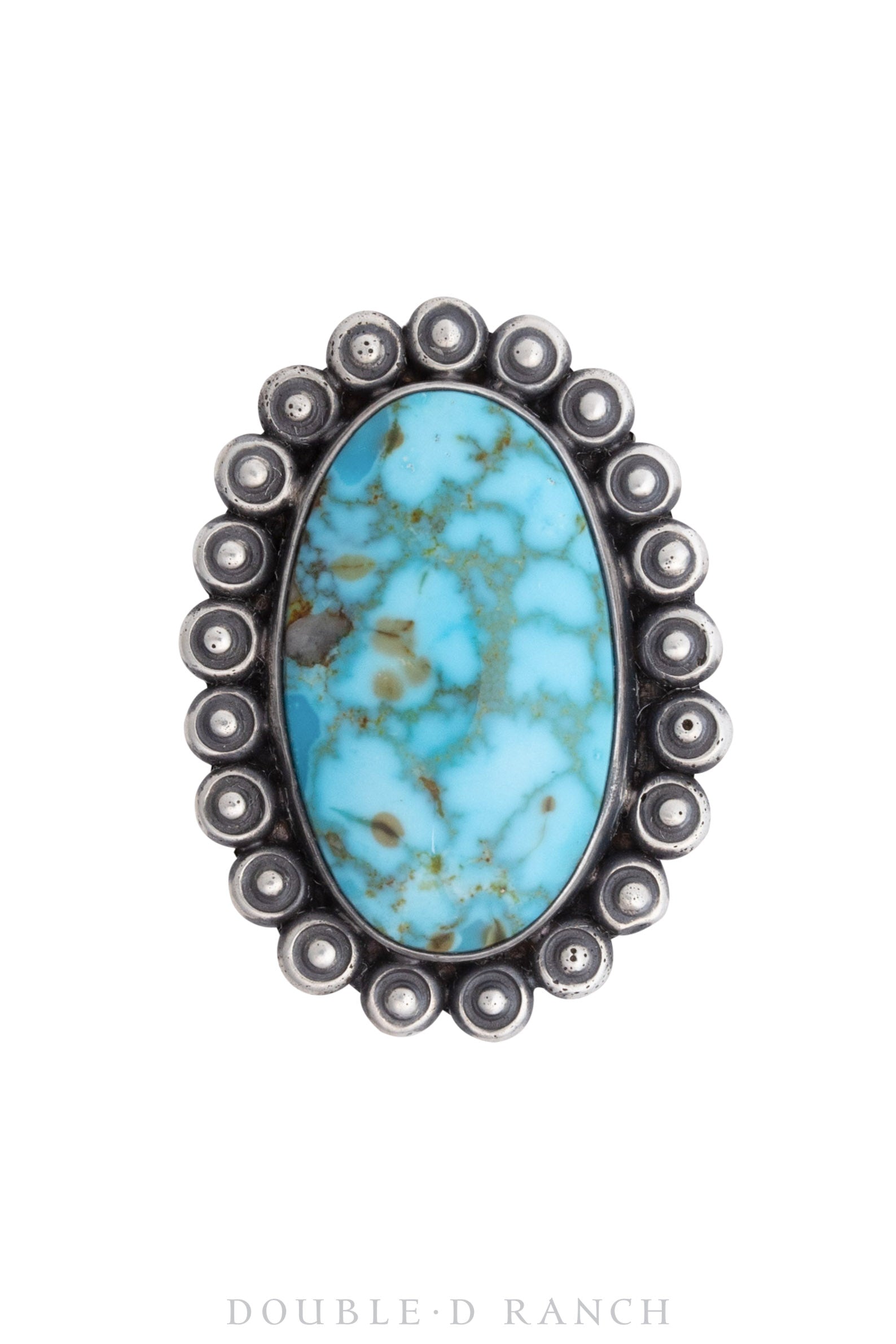 Ring, Single Stone, Kingman Turquoise, Hallmark, Contemporary, 1244