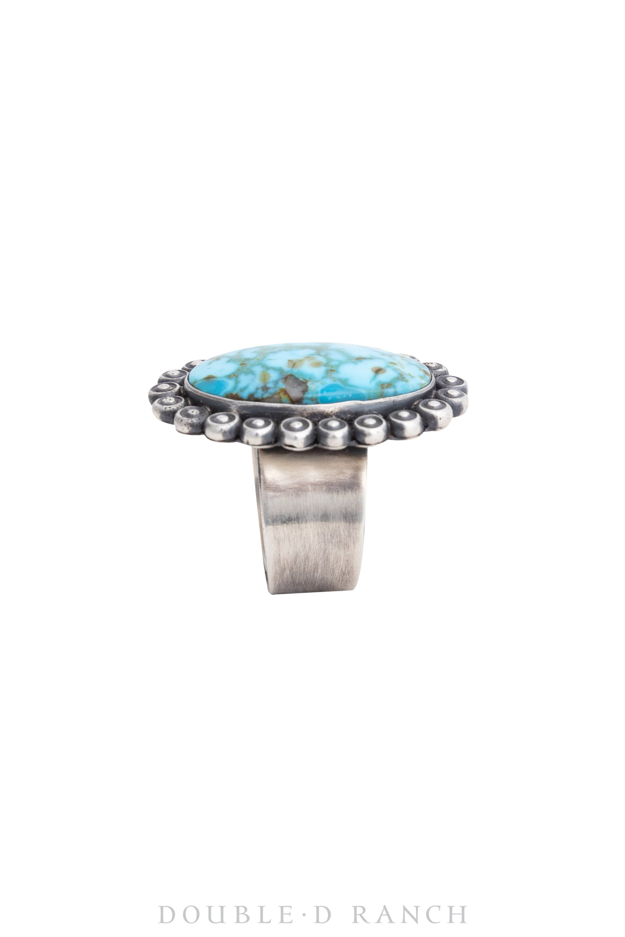 Ring, Single Stone, Kingman Turquoise, Hallmark, Contemporary, 1244