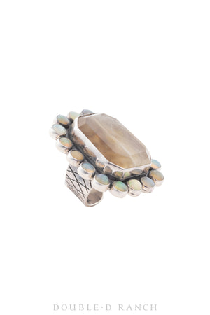 Ring, Federico, Cluster, Opal & Faceted Citrine, Hallmark, Contemporary, 1403