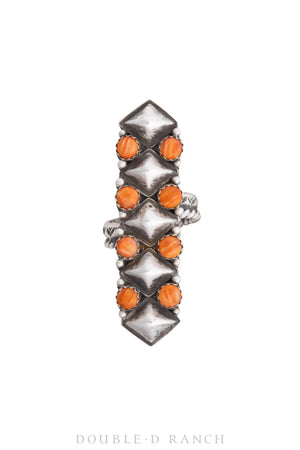 Ring, Cluster, Orange Spiny Oyster, Hallmark, Contemporary, 1218