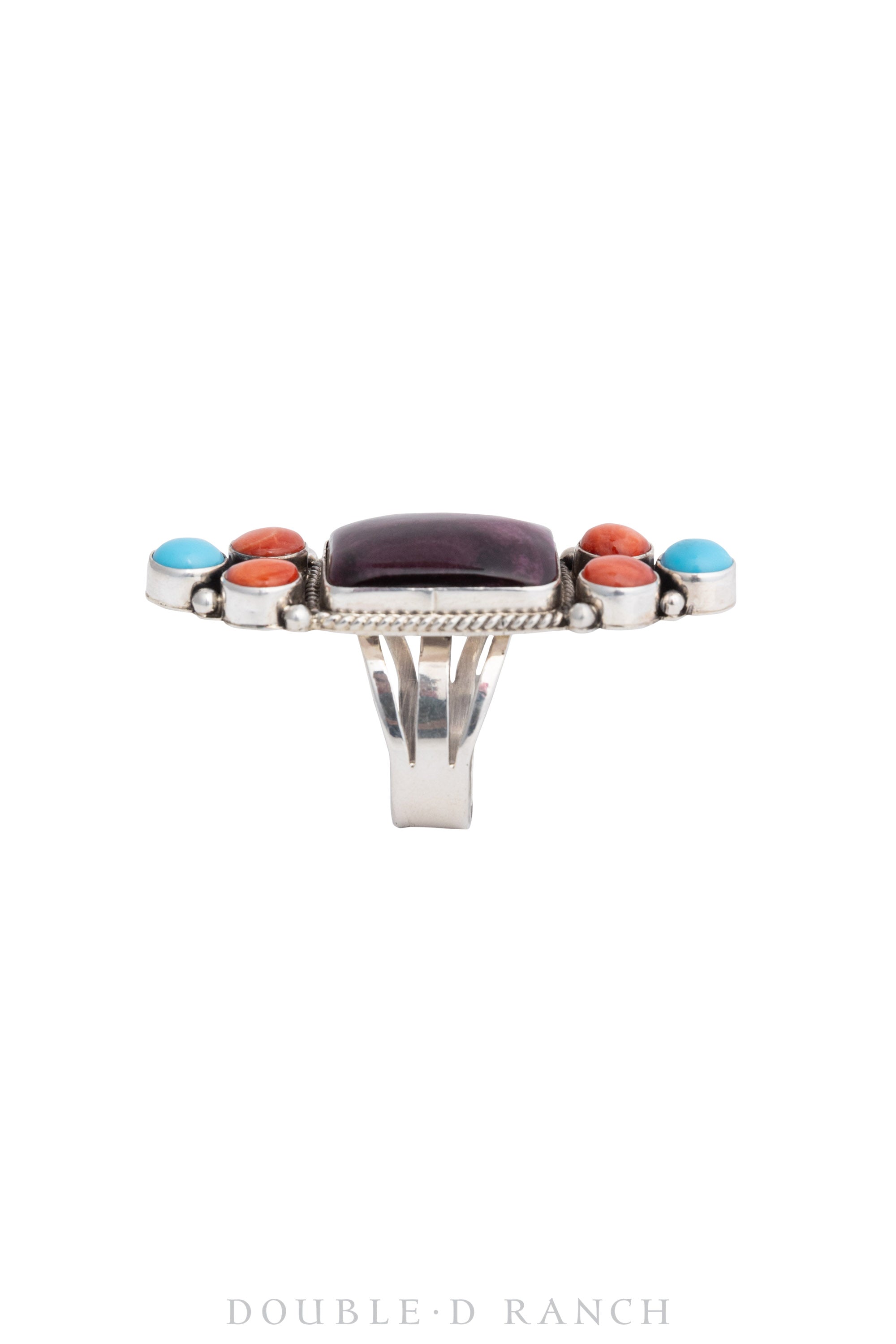 Ring, Multi Stone, Turquoise, Orange & Spiny Oyster, Hallmark, Contemporary, 1213