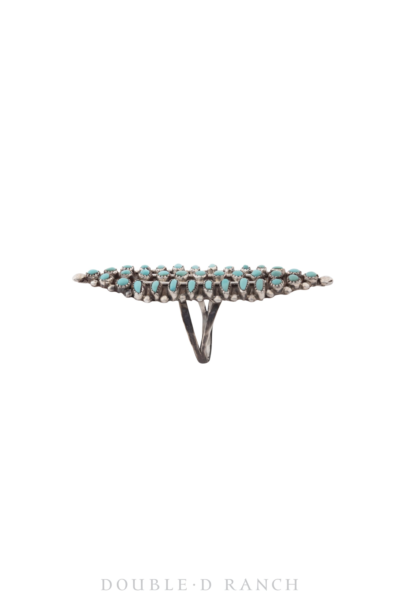 Ring, Shield, Turquoise, Zuni Snake Eye, Mark, Vintage ‘60s, 1434