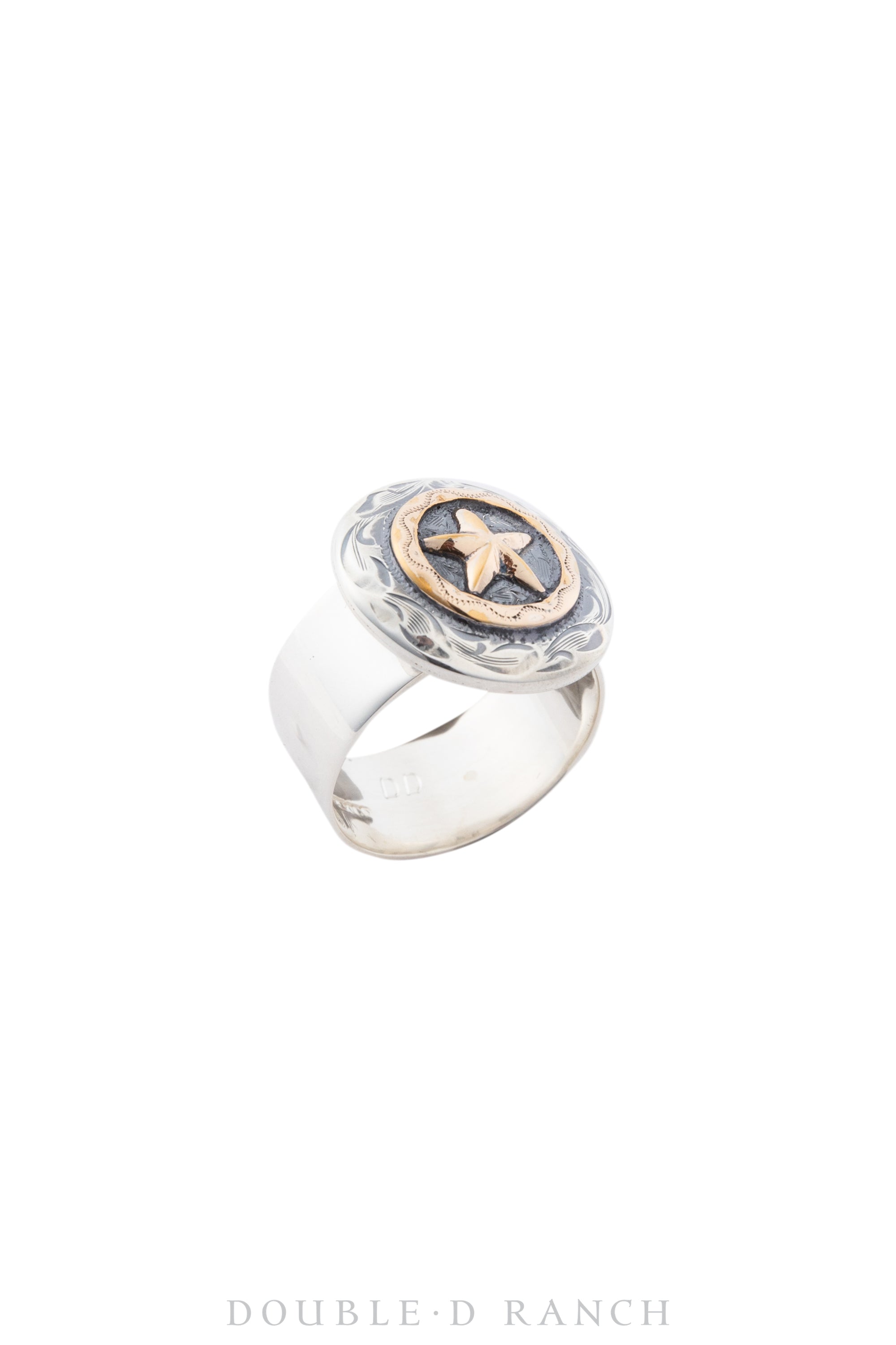 Ring, Western Engraved, Star Disc, Contemporary, 1266