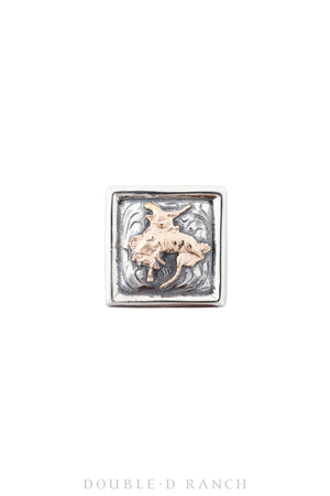 Ring, Western Engraved, Bronc Rider, Contemporary, 1267