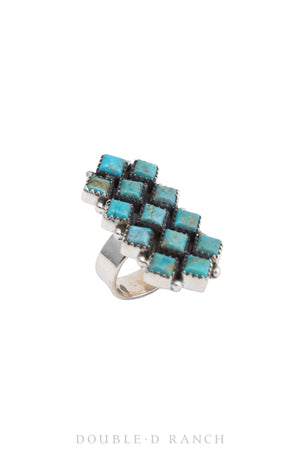 Ring, Cluster, Turquoise, Hallmark, Contemporary, 1194