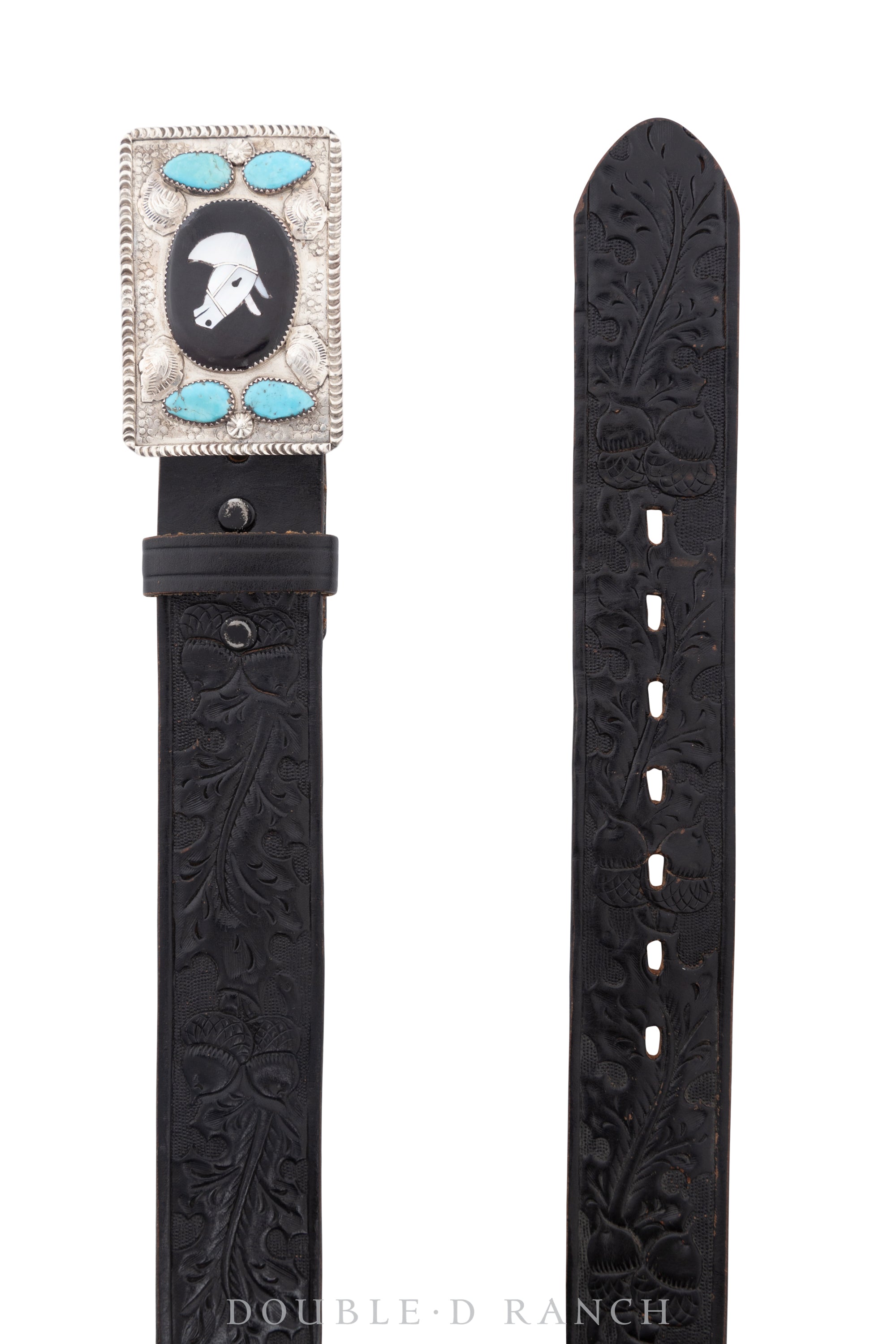 Belt, A Vintage, Buckle Horse Profiles, Simplicio, Hallmark, Vintage, 537
