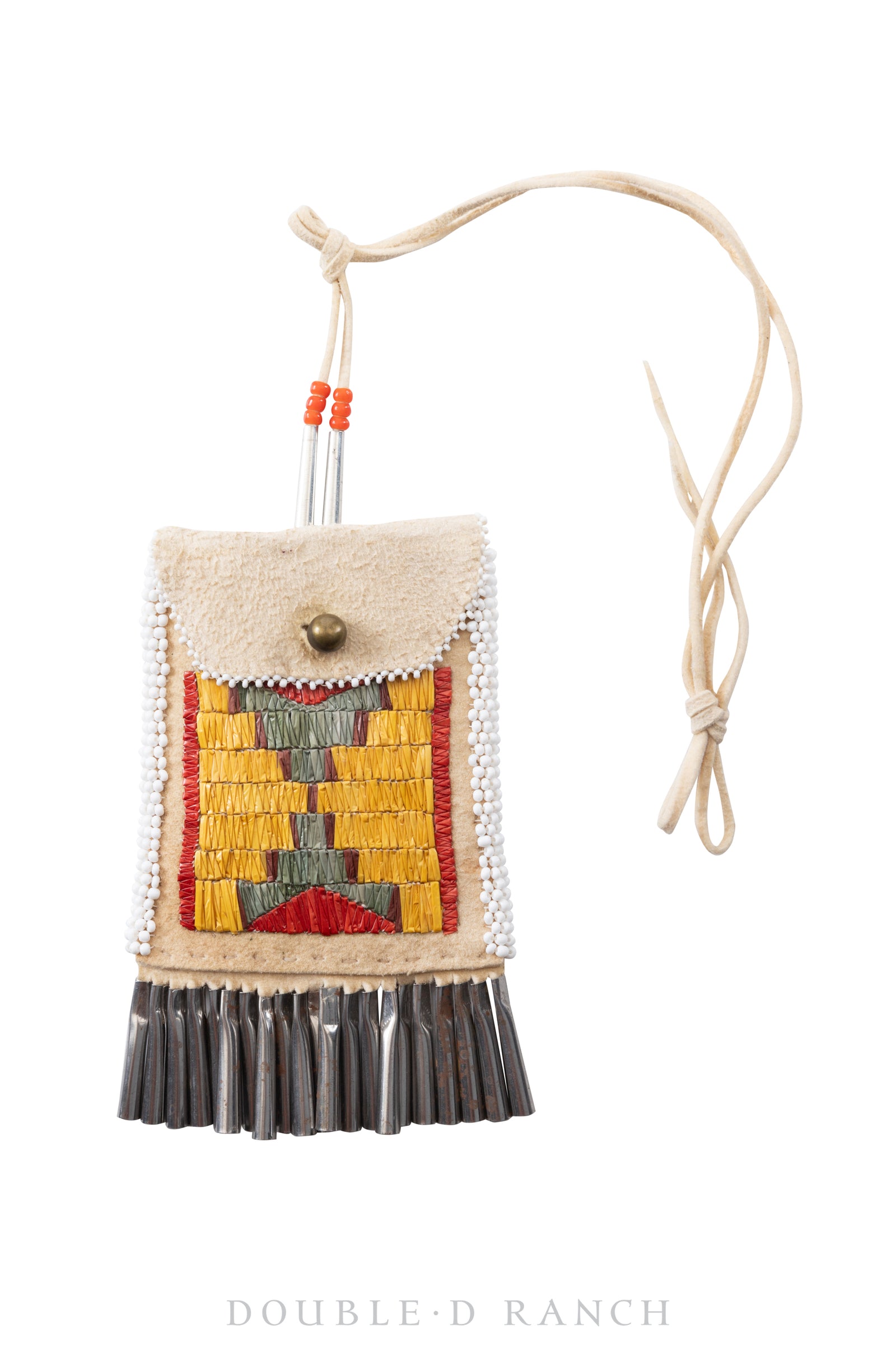 Bag, "Strike-A-Light," Bead and Quillwork, Vintage, ‘80s, 1281