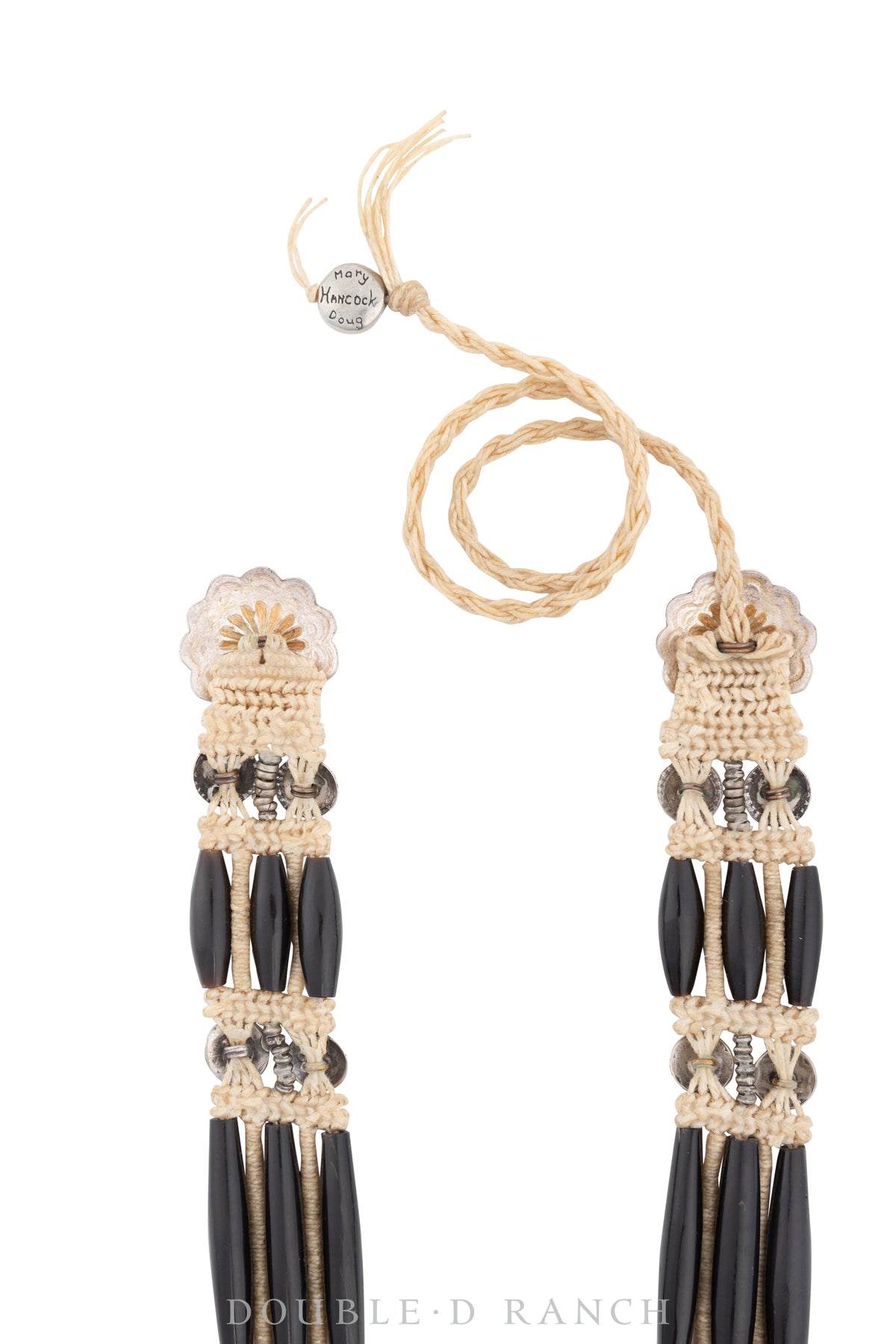 Belt, A Vintage, Concho, Hairpipe, Macrame, Hallmark, Vintage, 344