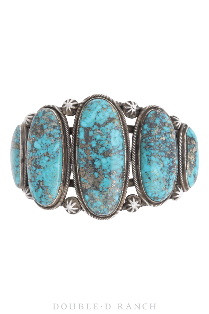 Cuff, Specimen, Turquoise, Persian, Hallmark, Contemporary, 3472