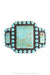 Cuff, Cluster, Turquoise, Square Cameo, Kirk Smith, Vintage, 3468