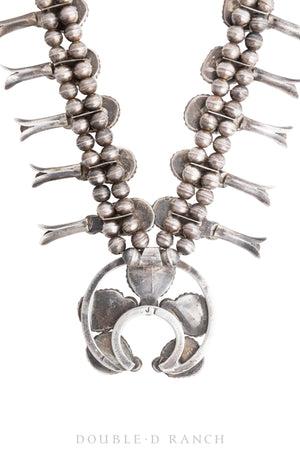 Necklace, Squash Blossom, Coral, Hallmark, Vintage ‘60s, 2988