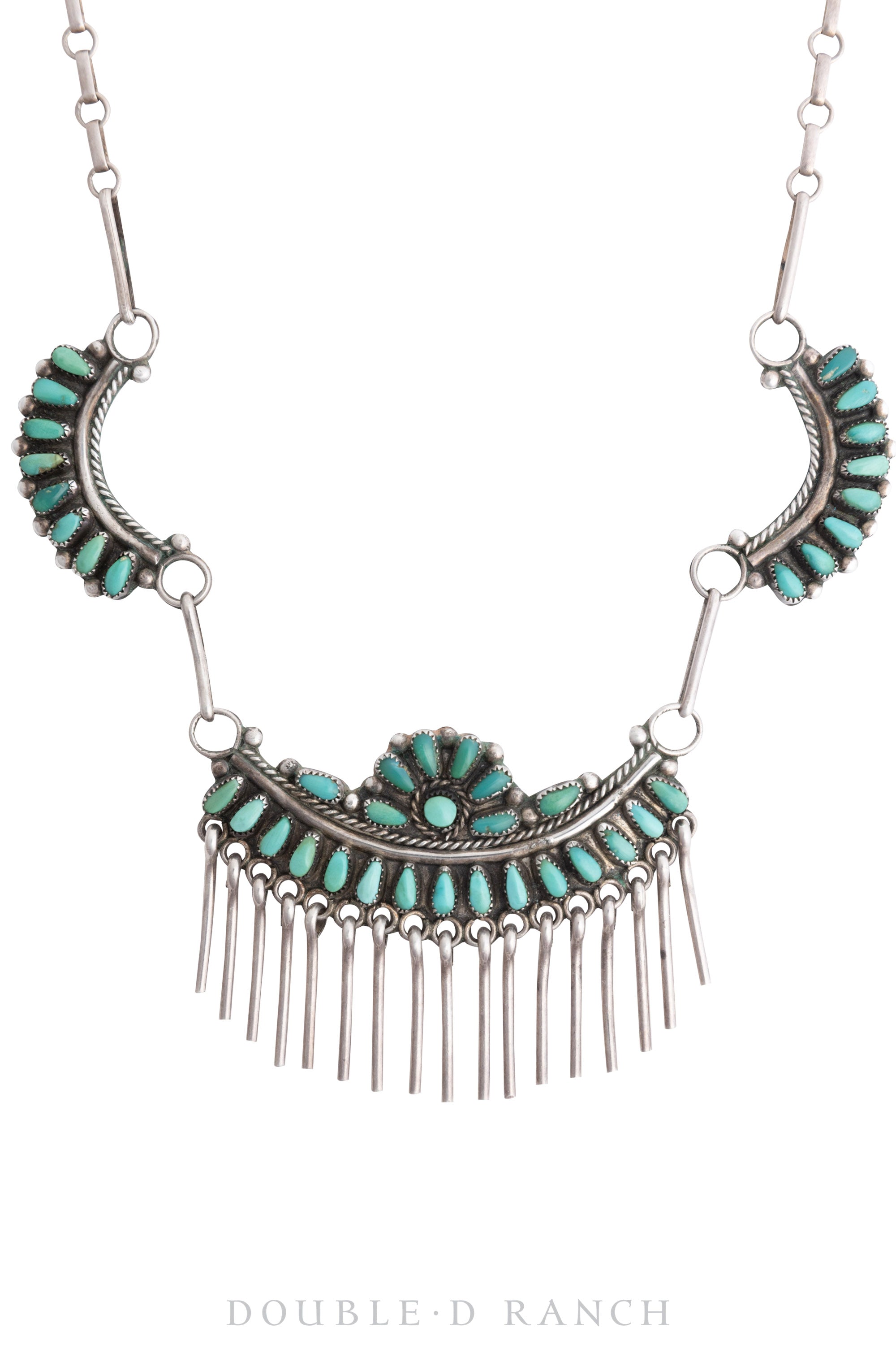 Necklace, Bib, Turquoise, Vintage, 2934