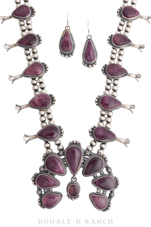 Necklace, Squash, Purple Spiny Oyster, with Earrings, Hallmark, Contemporary, 2989