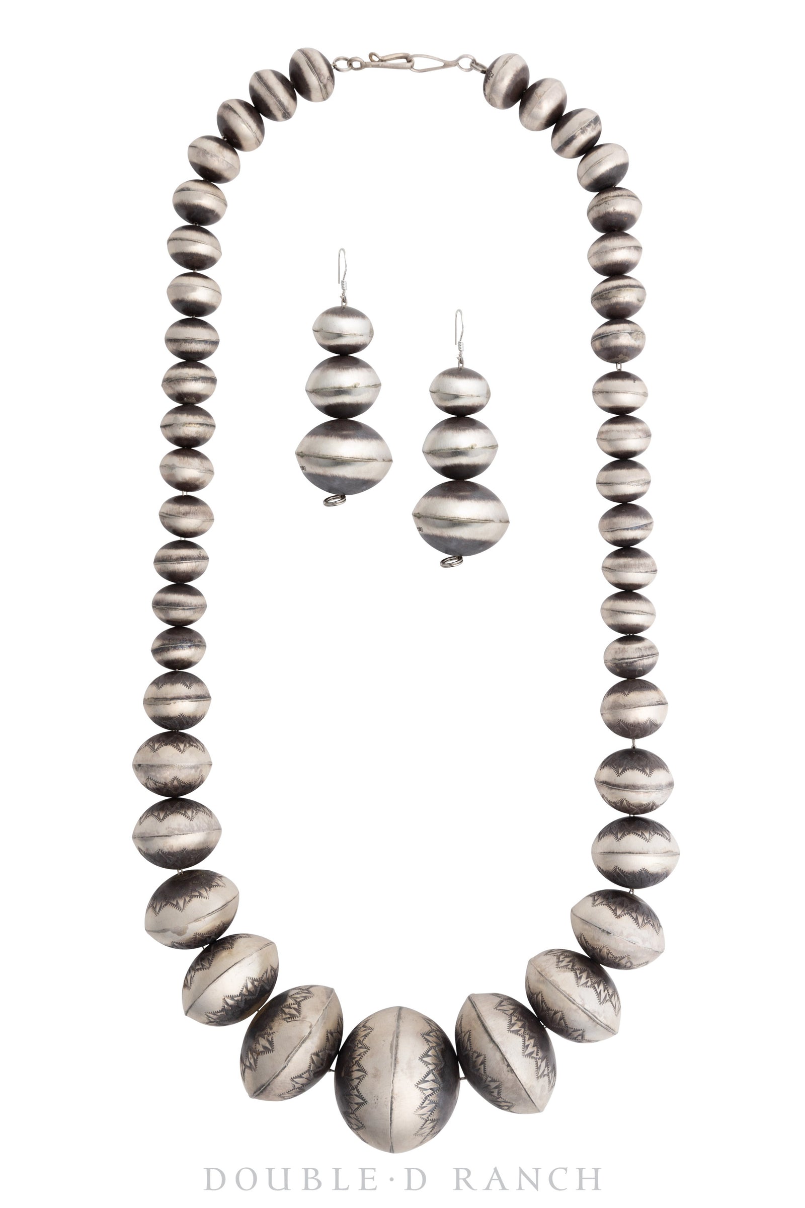 Necklace, Desert Pearls, Sterling Silver, Included Matching Earrings, Contemporary, 1711B