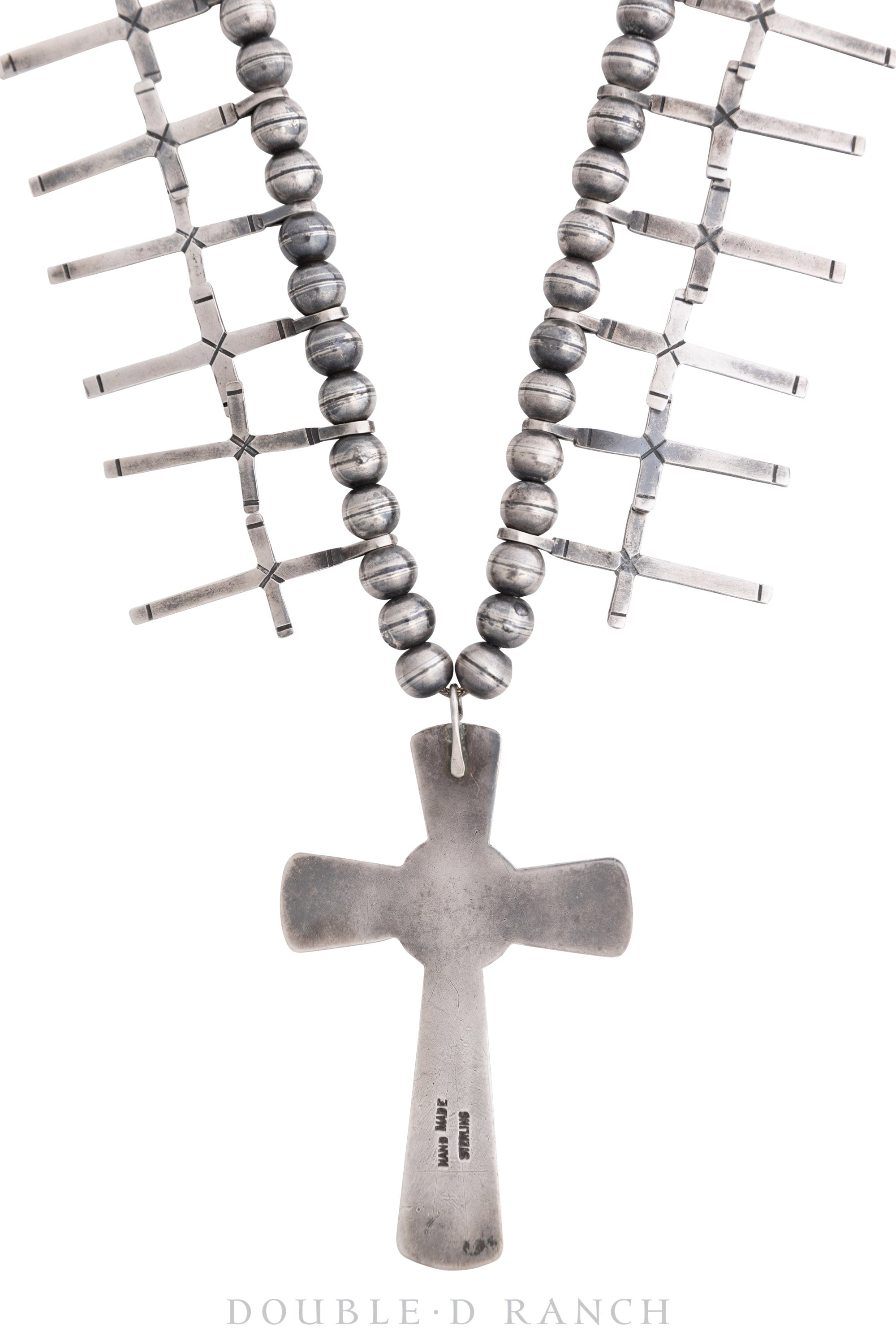 Necklace, Novelty, Turquoise, Pueblo Crosses, Mark, Vintage, 2986