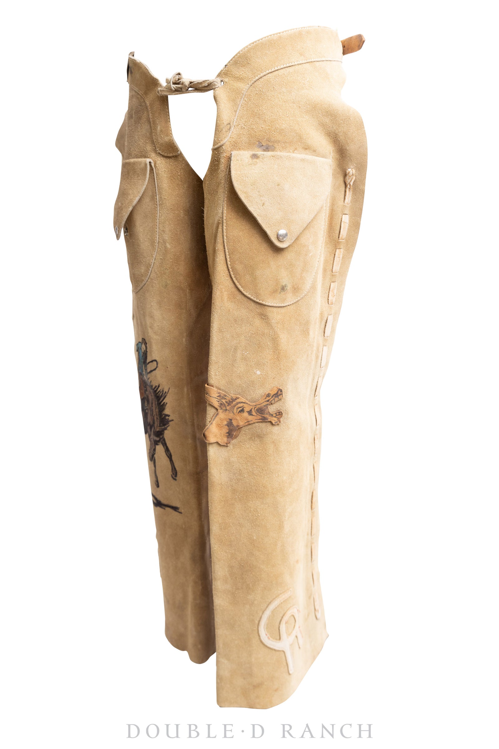 Miscellaneous, Chaps, Batwing, Branded, Vintage with Art by Julie Asher, 816