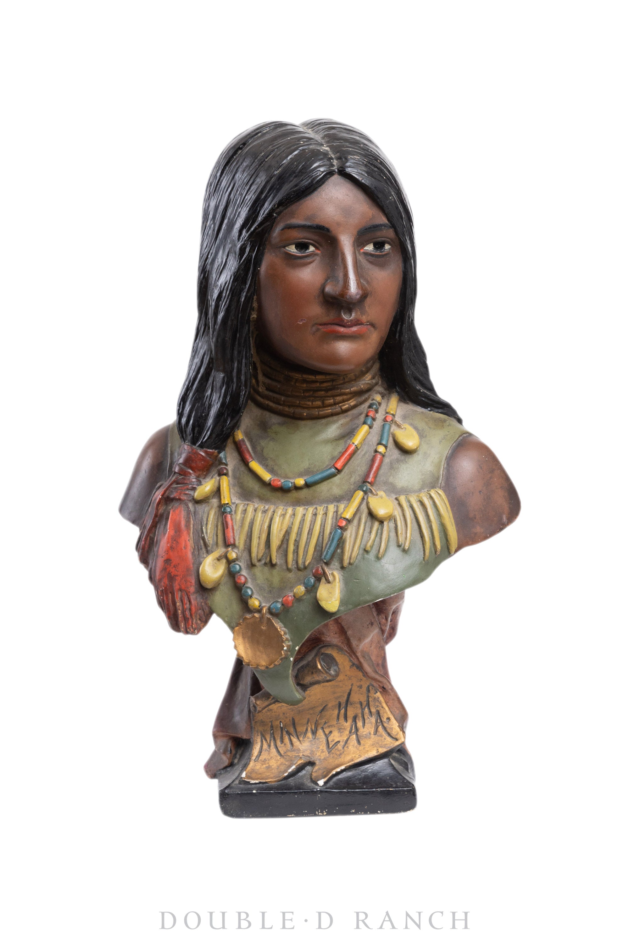 Miscellaneous, Folk Art, Native American Bust, "MINNEHAHA", Tobacco Advertising, Early 20th Century, 805