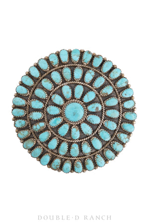 Pin, Turquoise, Cluster, Hallmark, Vintage, 1079