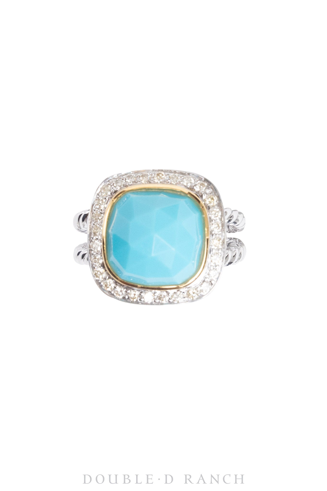 Ring, Diamond Collection, Turquoise with Diamonds, Contemporary,1262