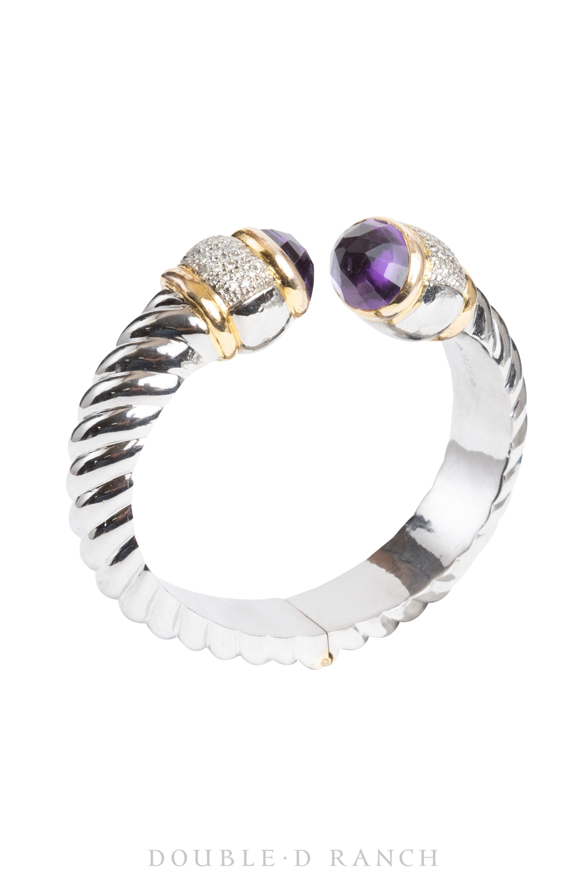 Cuff, Diamond Collection, Rope, Diamonds, Amethyst, Contemporary, 3487A