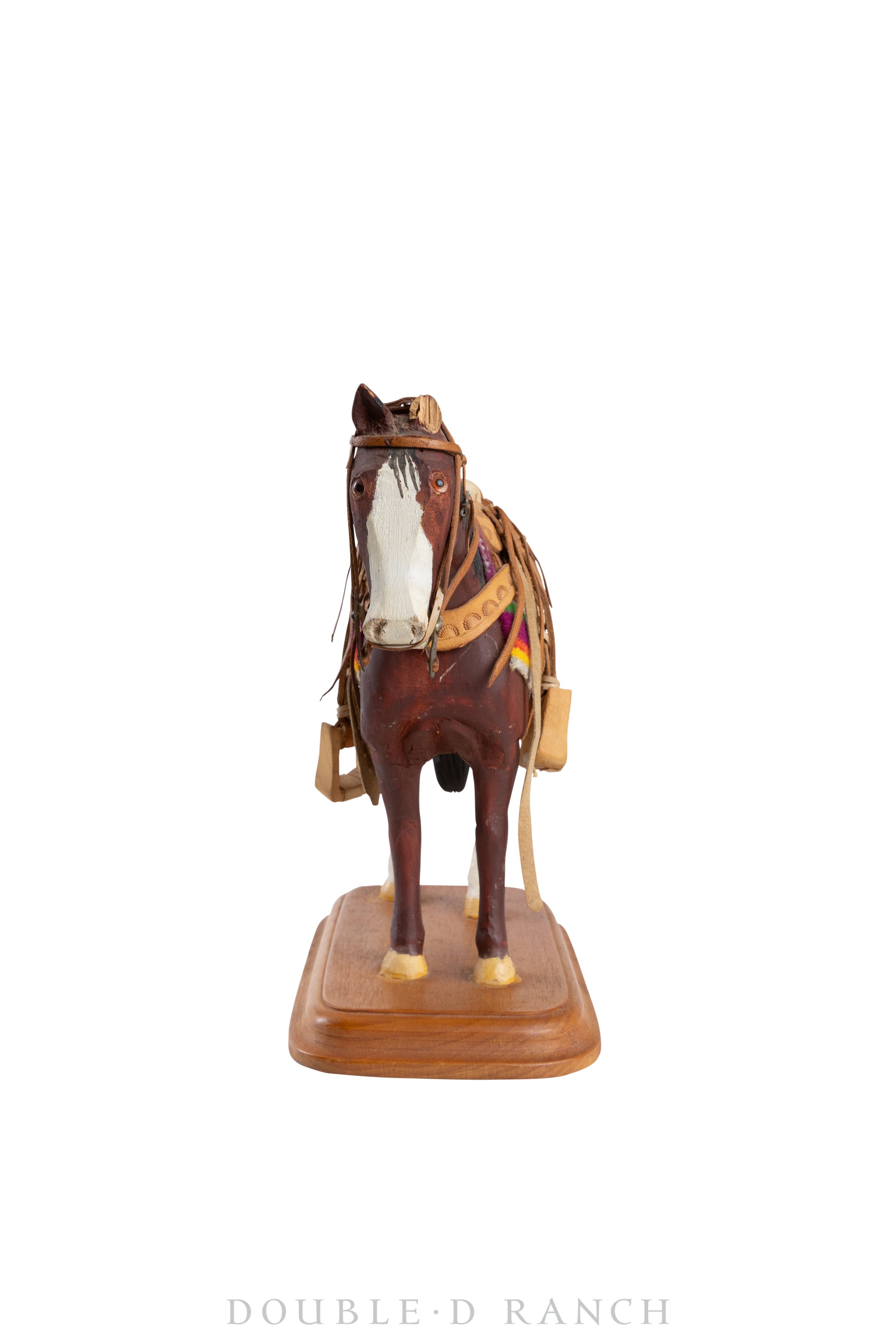 Miscellaneous, Folk Art, Horse with Saddle, Marked, Vintage, 335