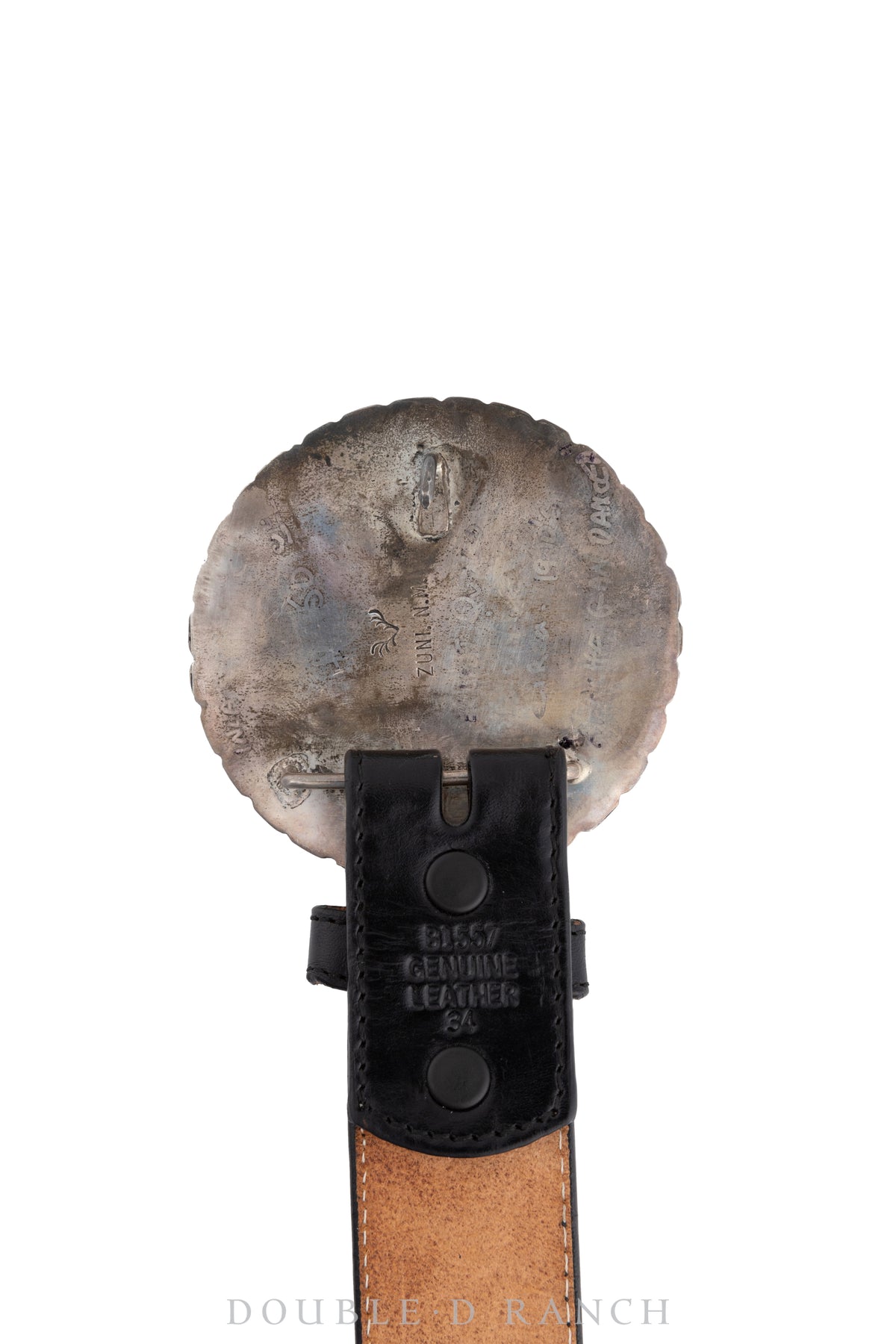 Belt, A Vintage, Buckle. Inlay, Crown Dancer, Elliot Qualo Hallmark, Vintage ‘70s, 555