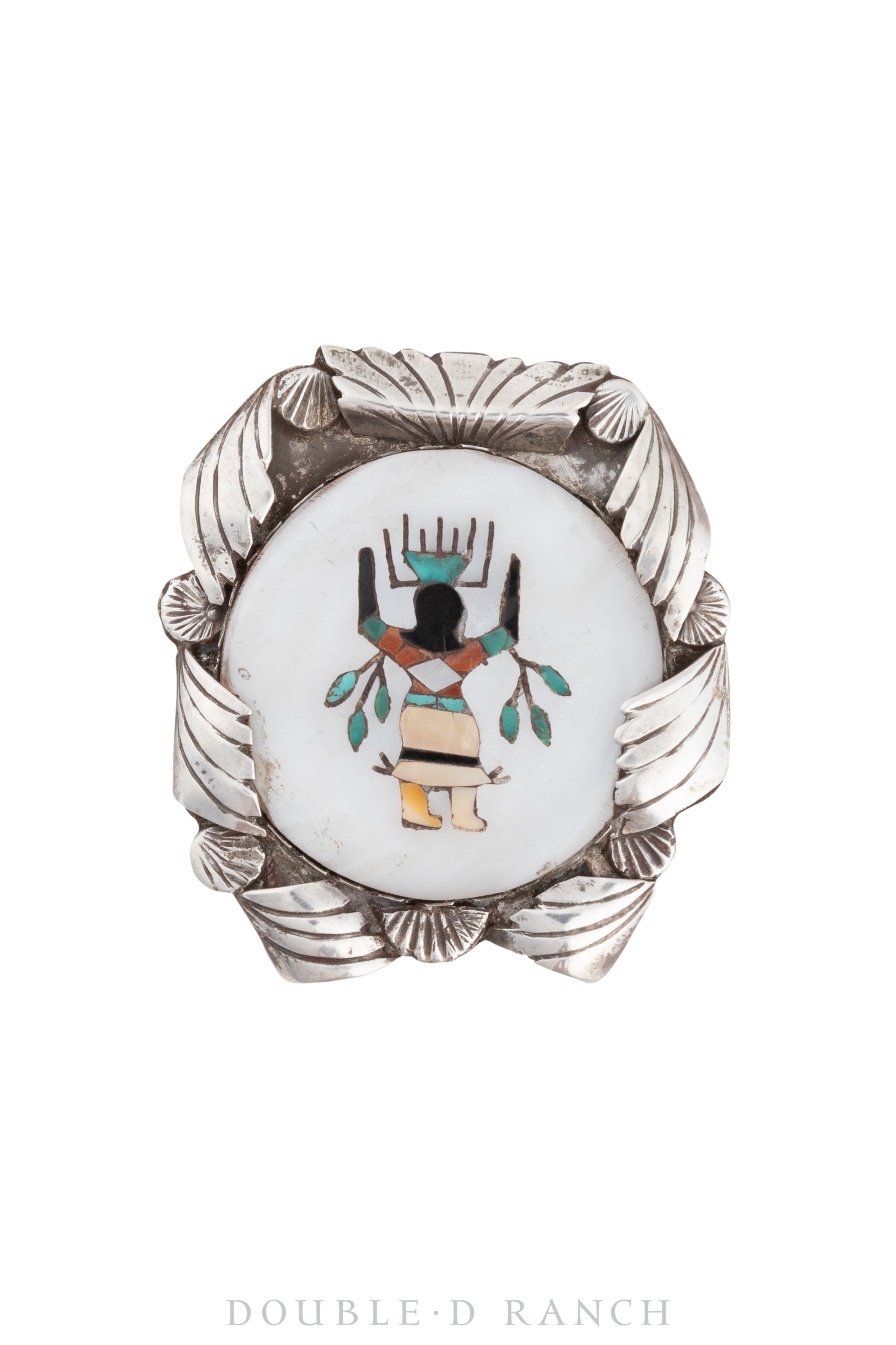 Pin, Inlay, Kachina Dancer, Zuni, Vintage, 1064