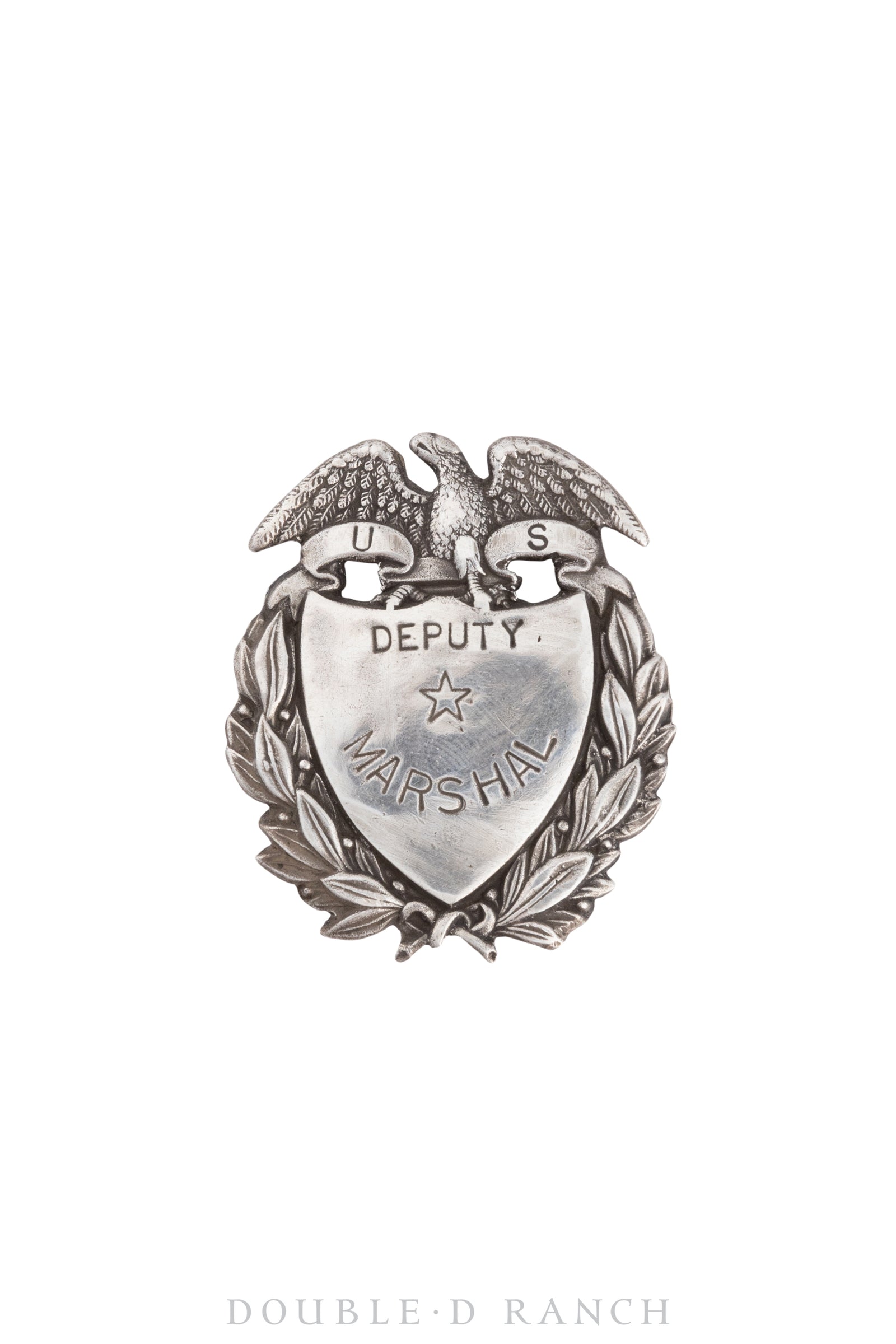 Pin, Badge, US Deputy Marshal, Recast in Ingot Silver, Vintage, 977