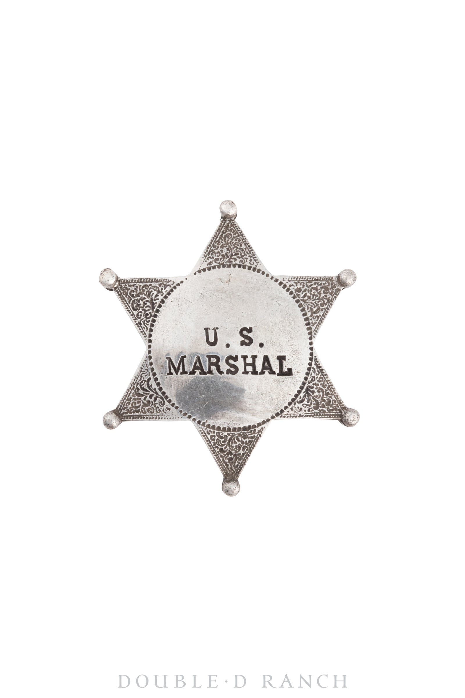 Pin, Badge, US Marshal, Recast in Ingot Silver, Vintage, 980