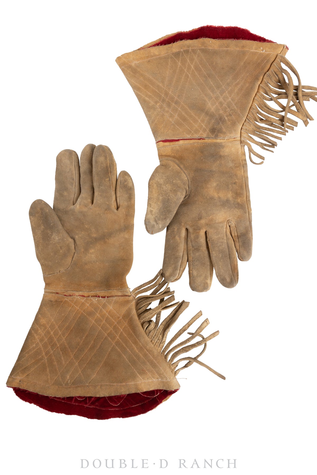 Miscellaneous, Gauntlets, Embroidered, Metis Cree, Vintage, Early 20th Century, 856