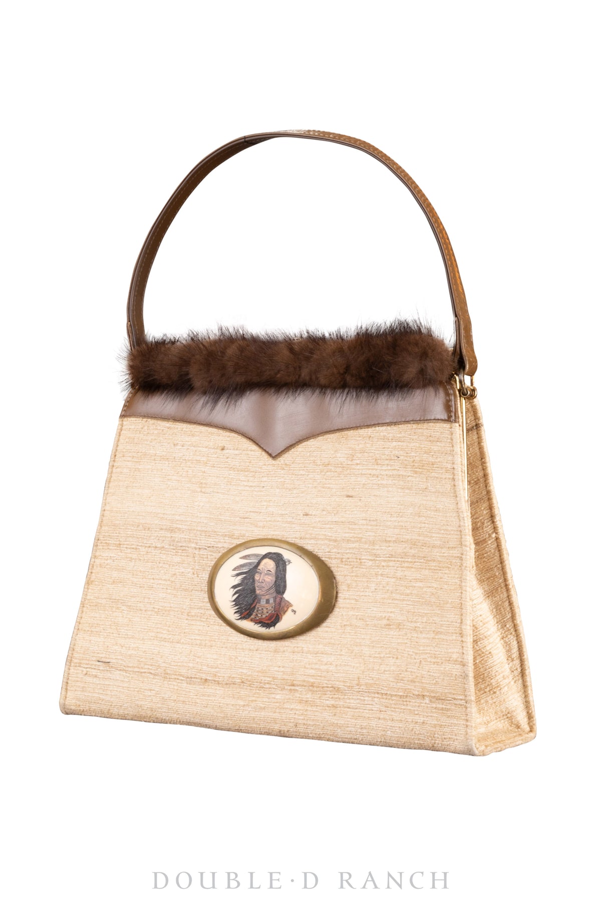 Bag, Silver Label, Raw Silk, Native American Scrimshaw Buckle, Numbered Edition, Repurposed, 1253