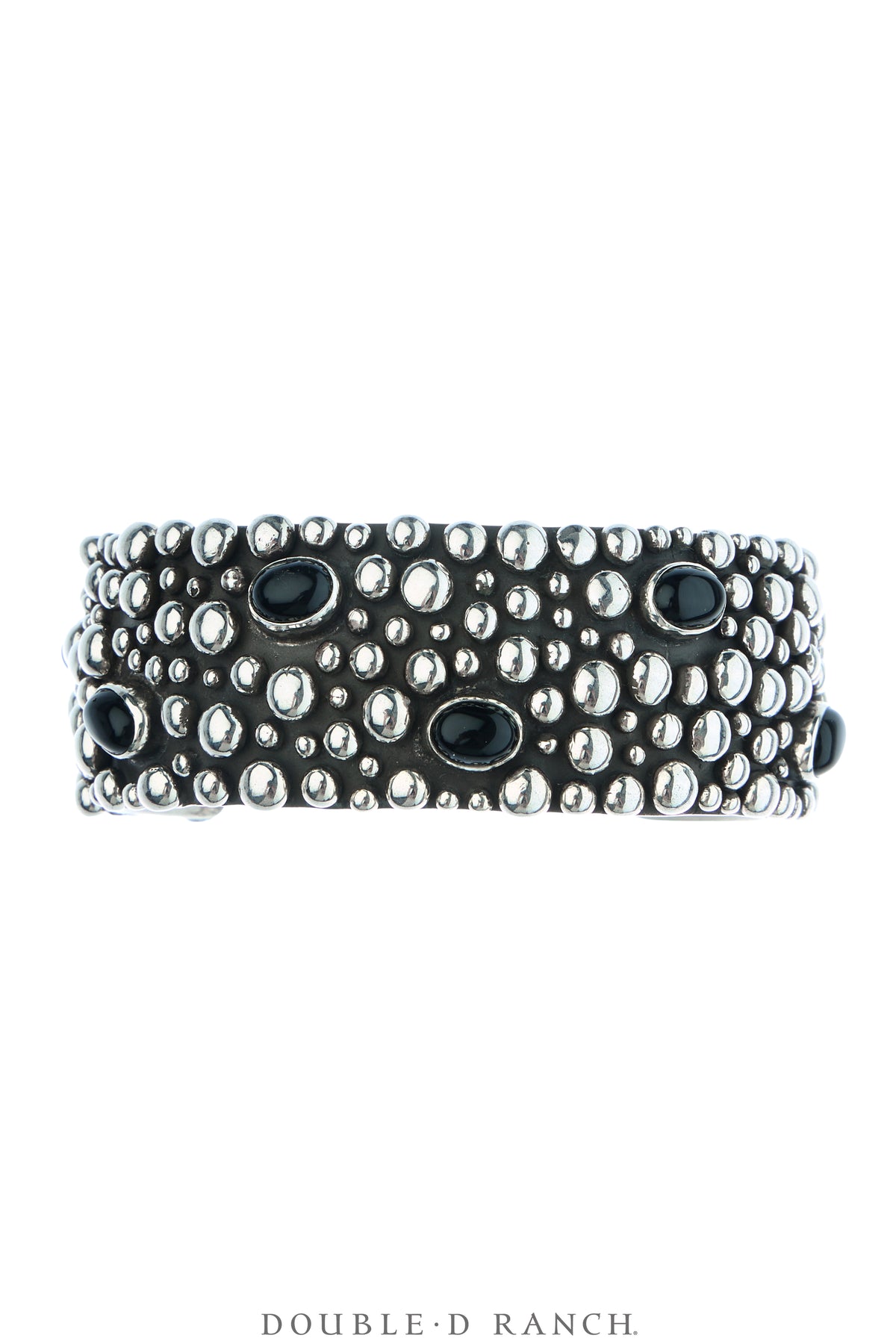 Cuff, Blackened Bubble, Onyx & Sterling Silver, Hallmark, Contemporary, 3973B