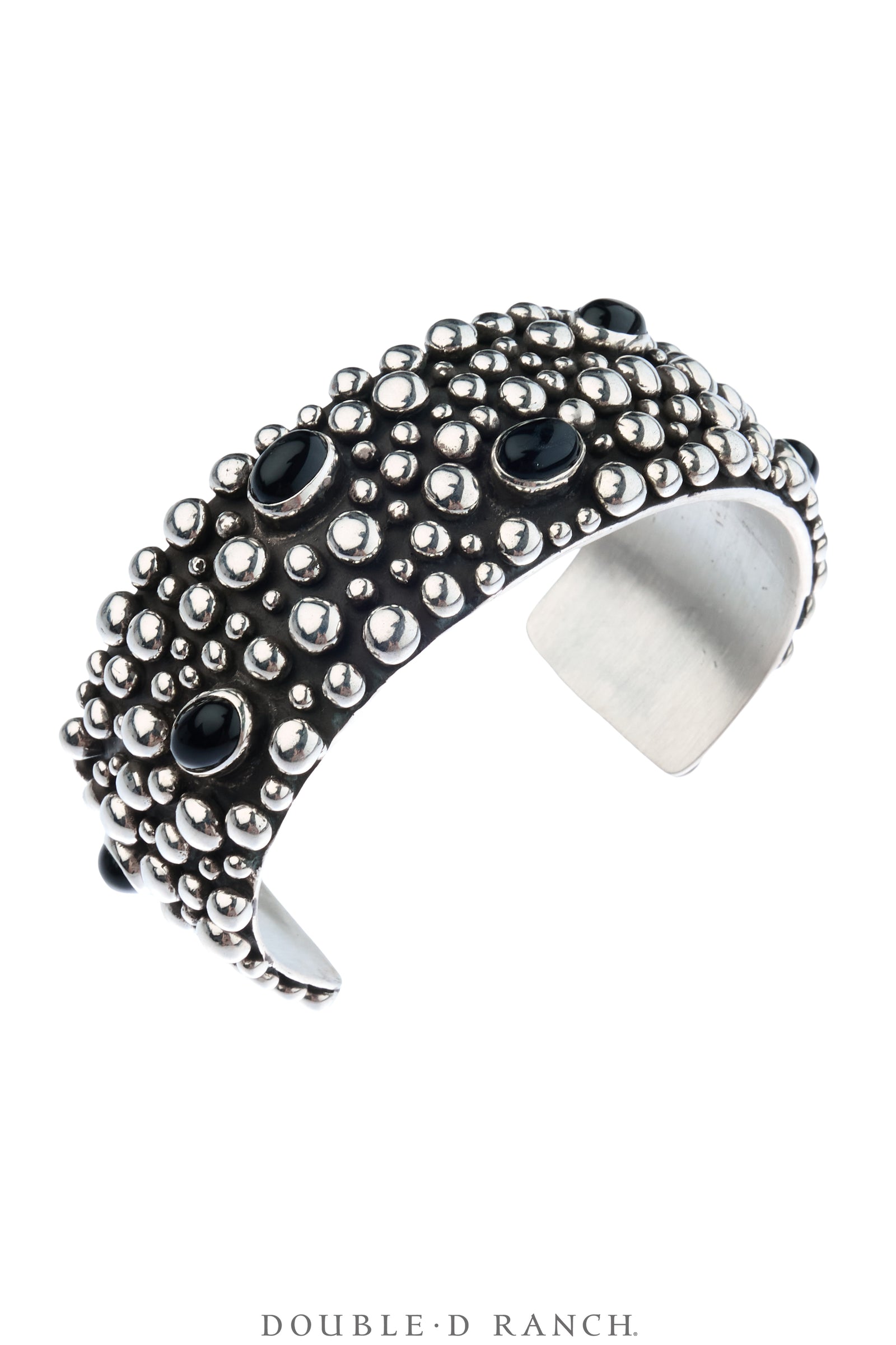Cuff, Blackened Bubble, Onyx & Sterling Silver, Hallmark, Contemporary, 3973B
