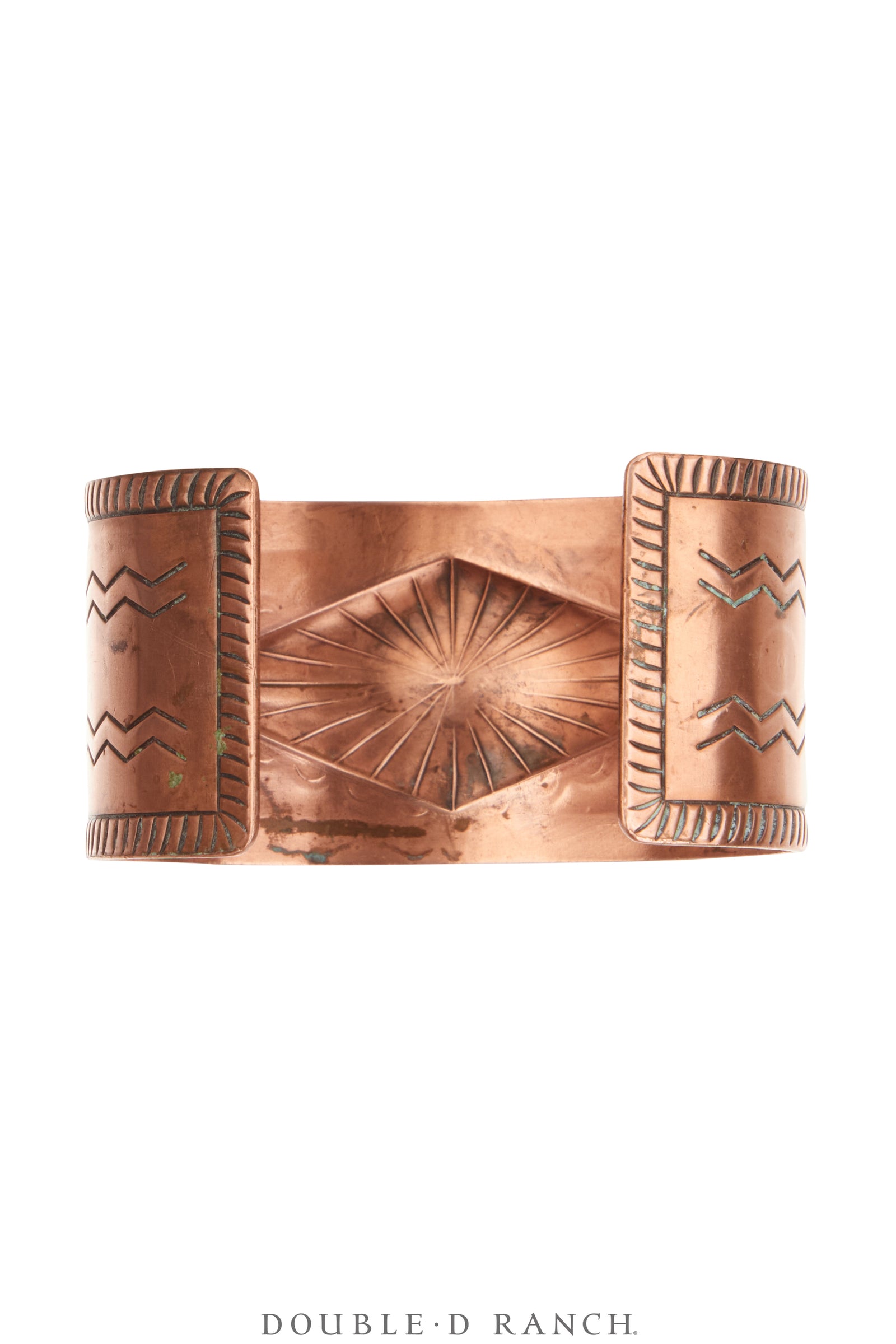 Cuff, Stampwork, Copper, Vintage, 4119