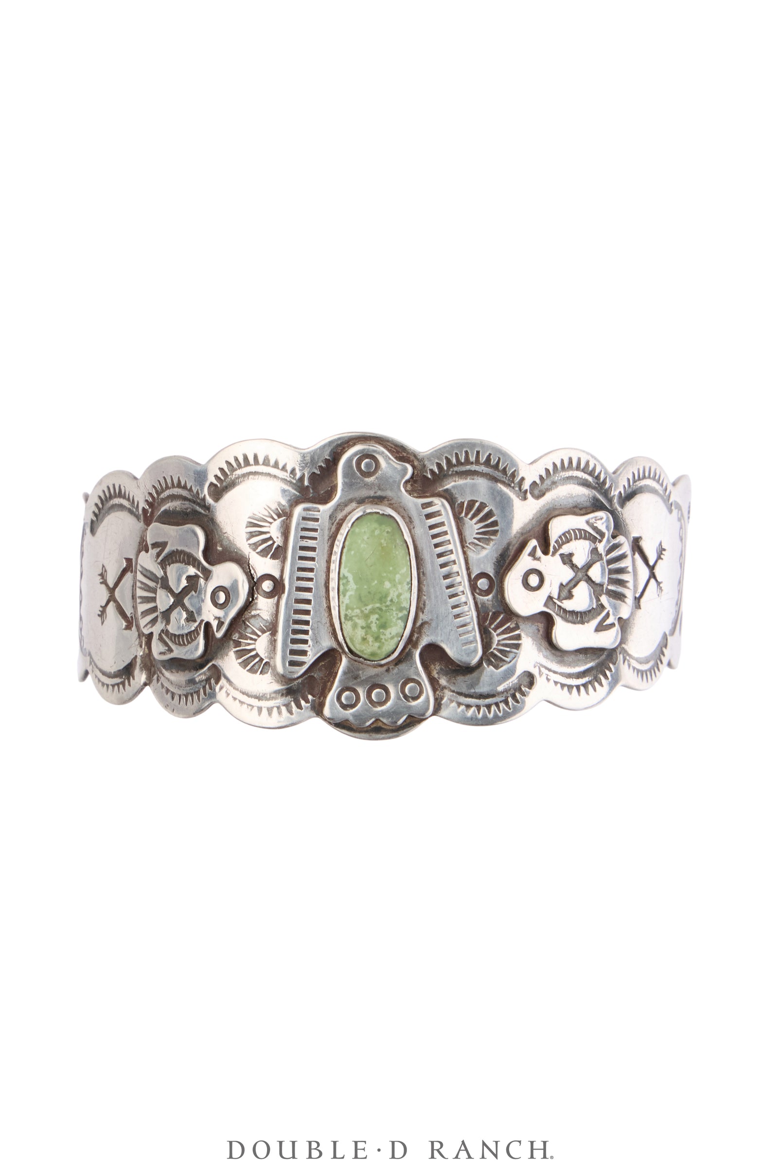 Cuff, Fred Harvey Railroad Era, Turquoise, Thunderbird, Vintage ‘40s, 4150