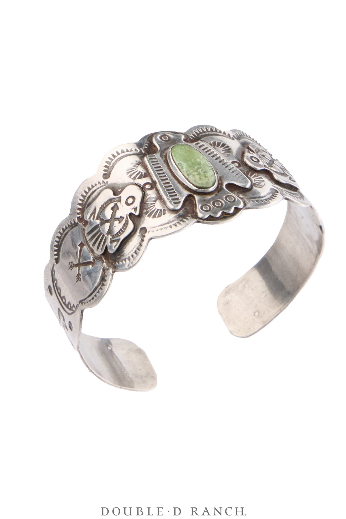 Cuff, Fred Harvey Railroad Era, Turquoise, Thunderbird, Vintage ‘40s, 4150