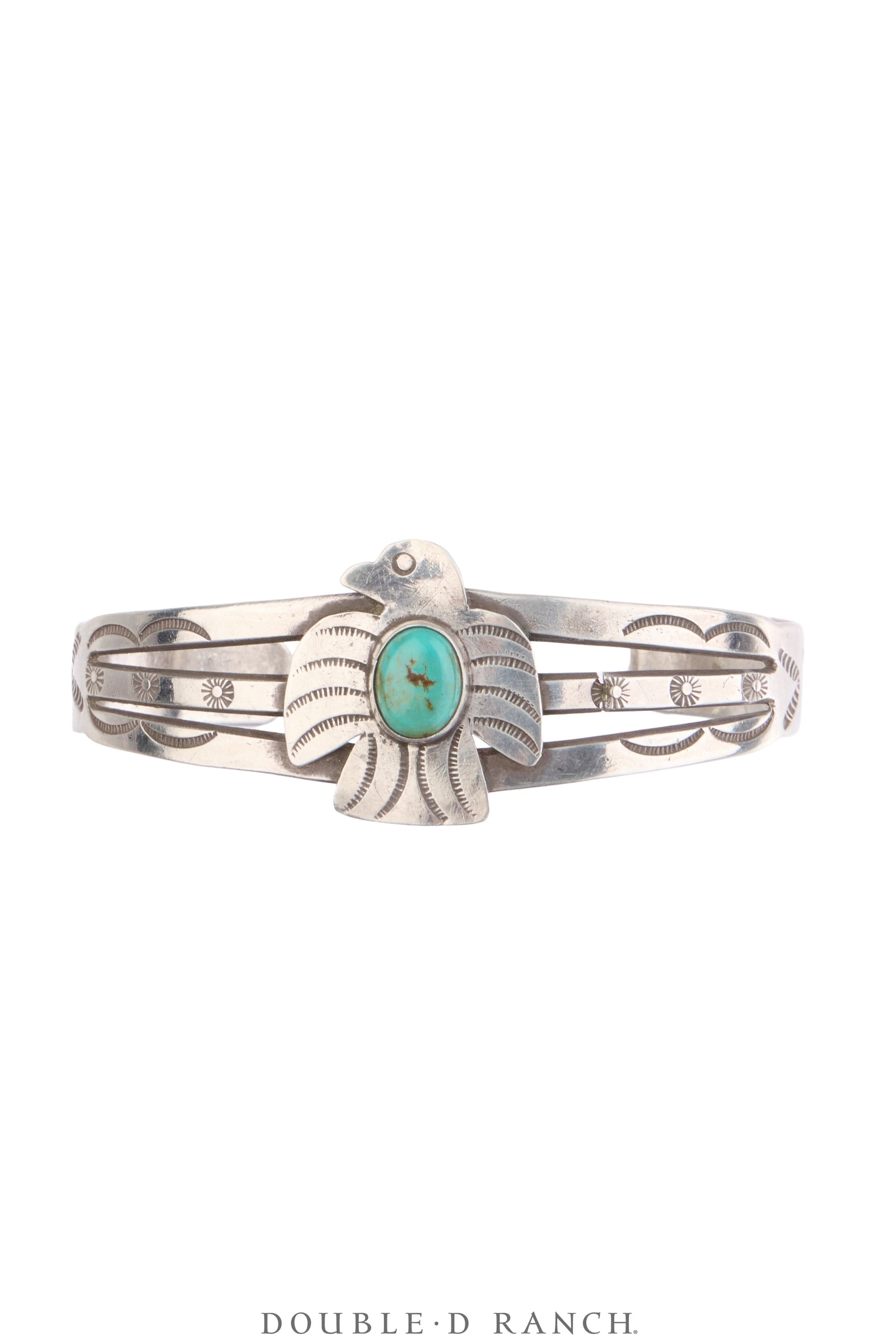 Cuff, Fred Harvey Railroad Era, Turquoise, Thunderbird, Vintage ‘40s, 4151