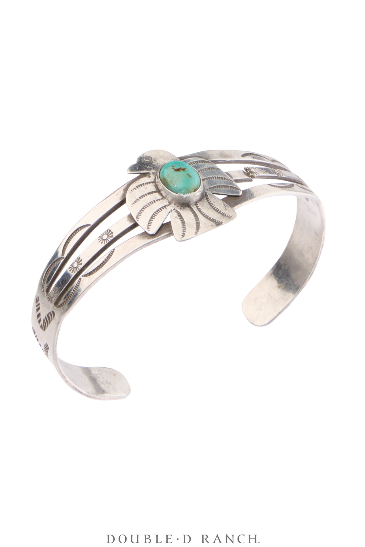 Cuff, Fred Harvey Railroad Era, Turquoise, Thunderbird, Vintage ‘40s, 4151