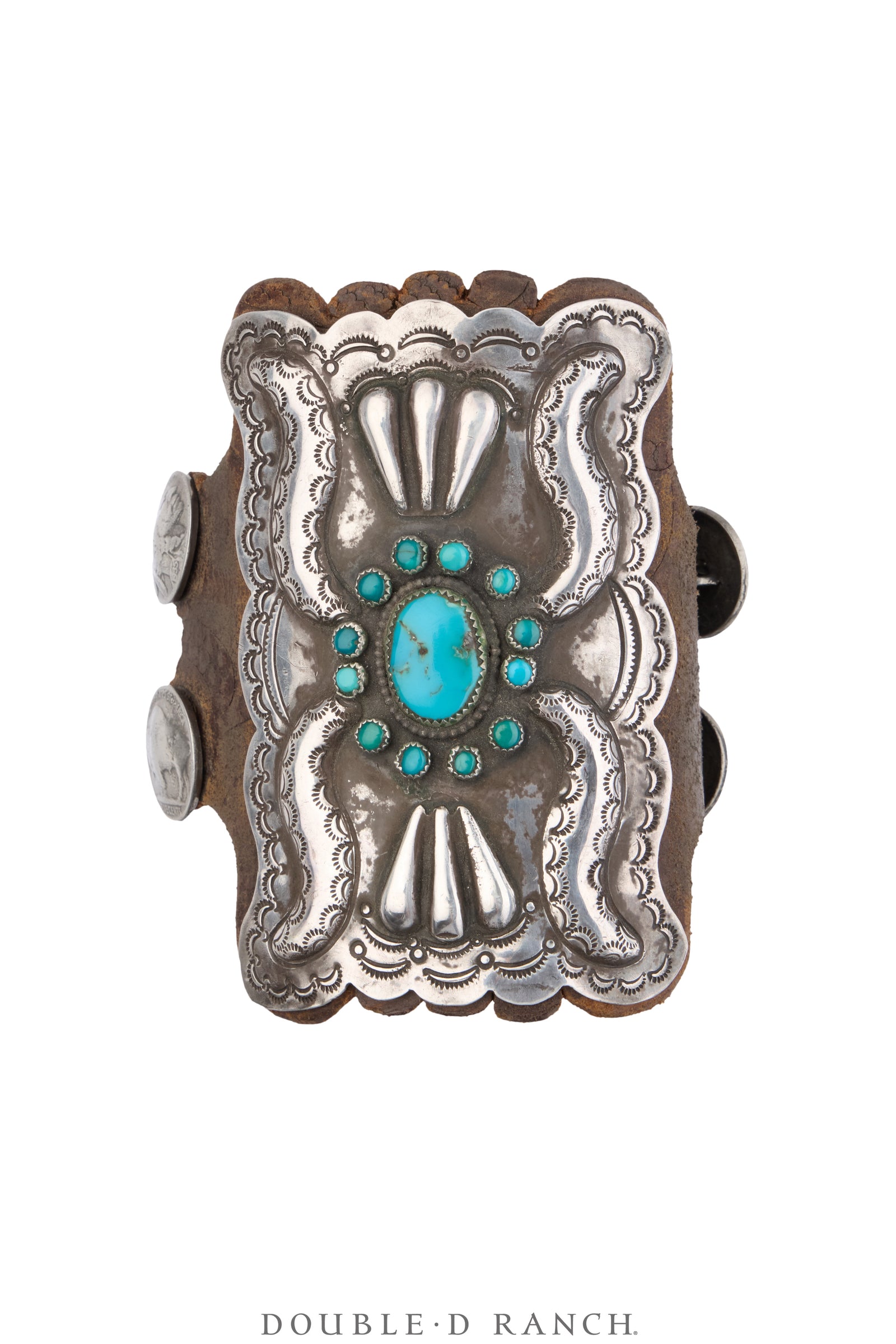 Ketoh, Stamped, Turquoise, Sans Hallmark, Vintage  Mid 20th Century, 4176