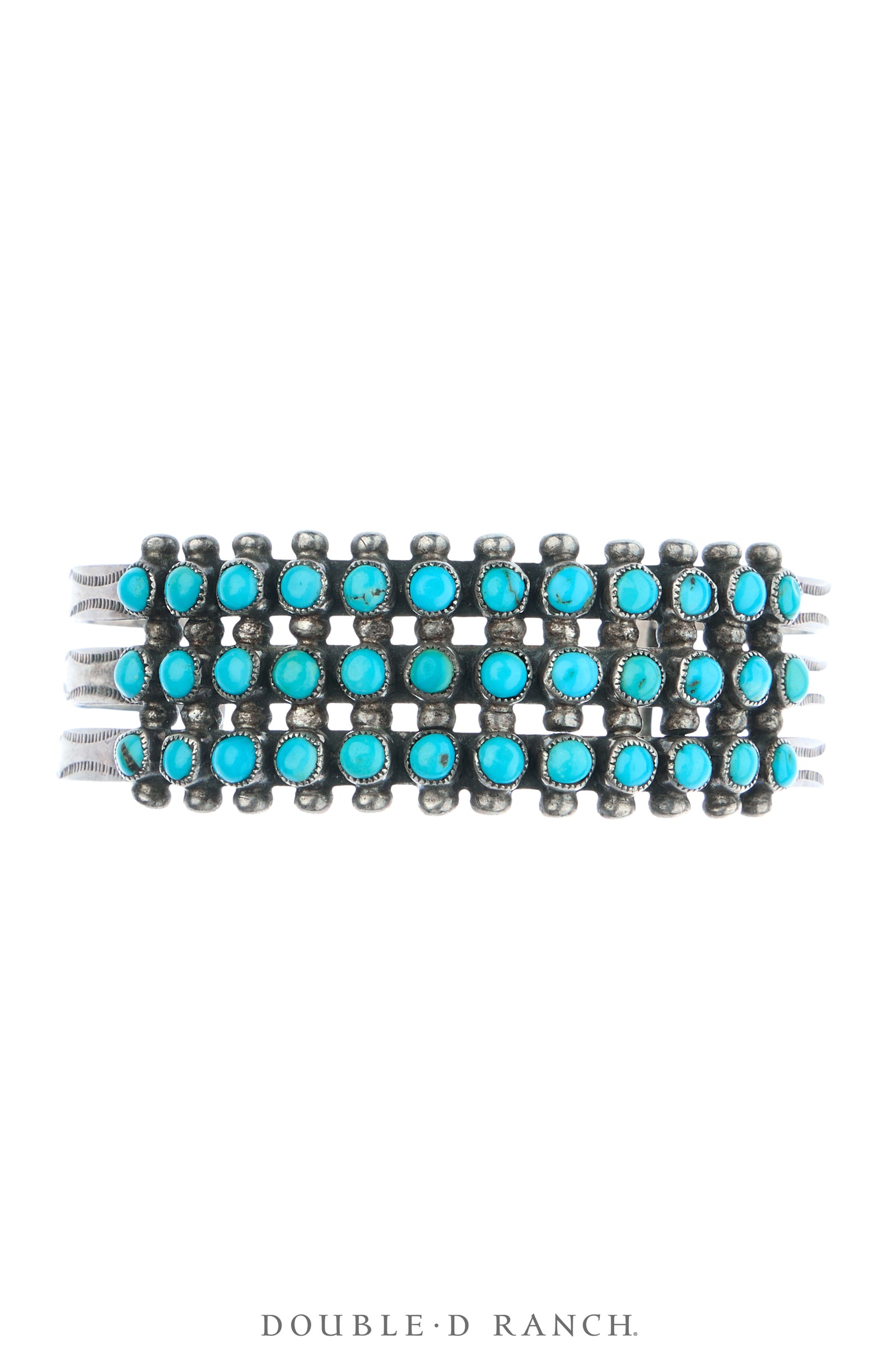Cuff, Row, Turquoise, Snake Eyes, Vintage, Mid Century, 4193