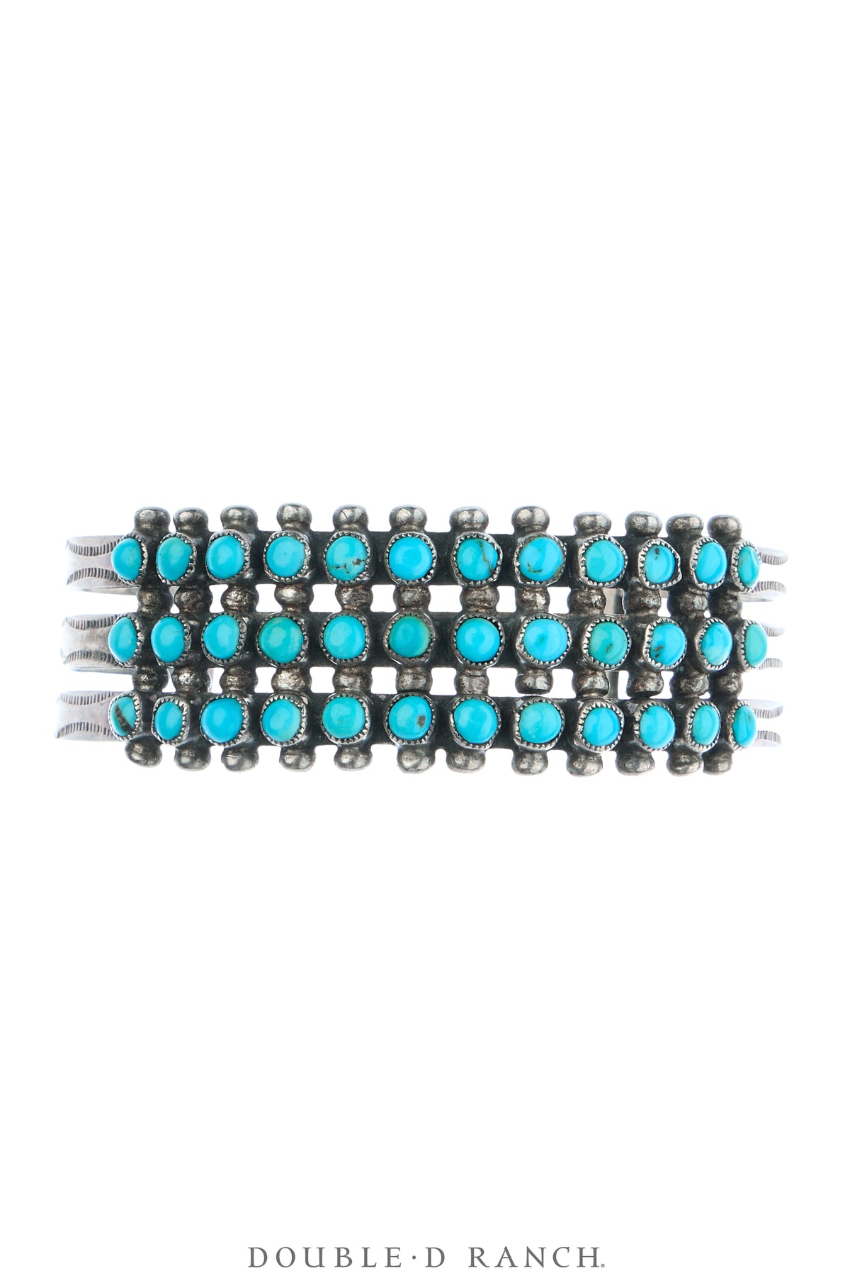 Cuff, Row, Turquoise, Snake Eyes, Vintage, Mid Century, 4193