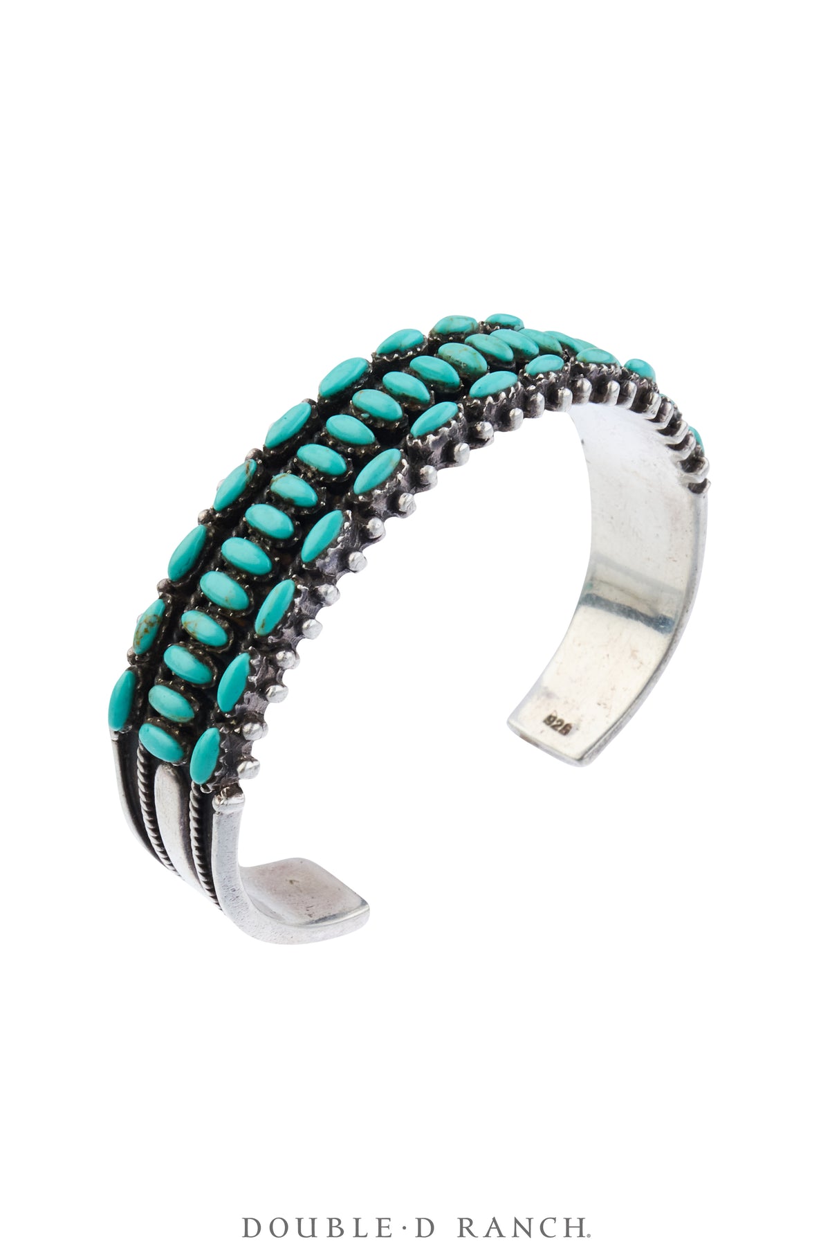 Cuff, Row, Turquoise, Unusual, Mark, Vintage, 4194