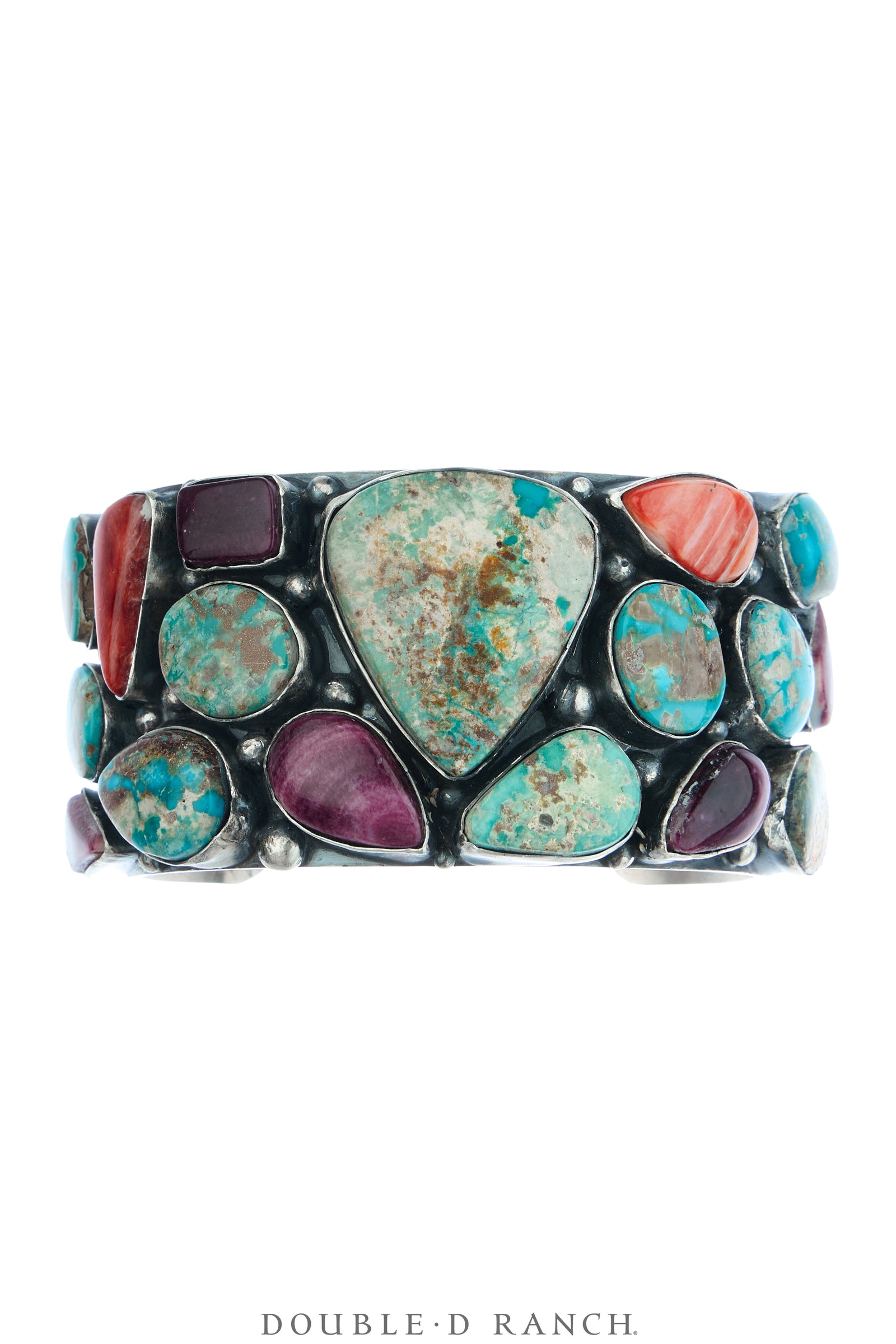 Cuff, Cluster, Turquoise & Mixed Stones, Contemporary, 4196