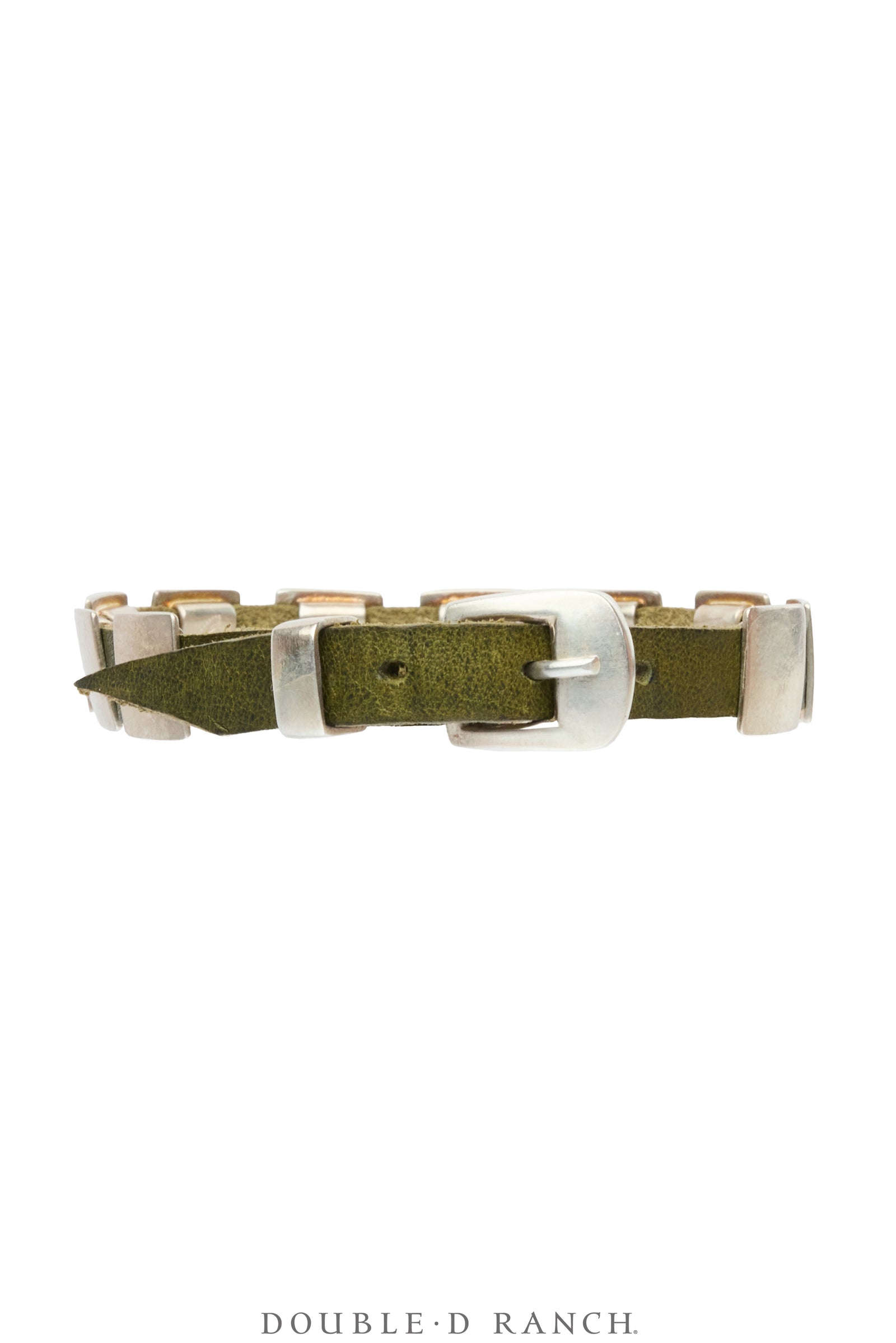Bracelet, Leather Strap, Sterling Silver, Conchos, Contemporary, 4206