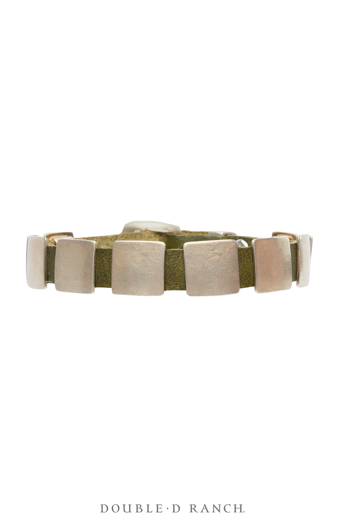 Bracelet, Leather Strap, Sterling Silver, Conchos, Contemporary, 4206