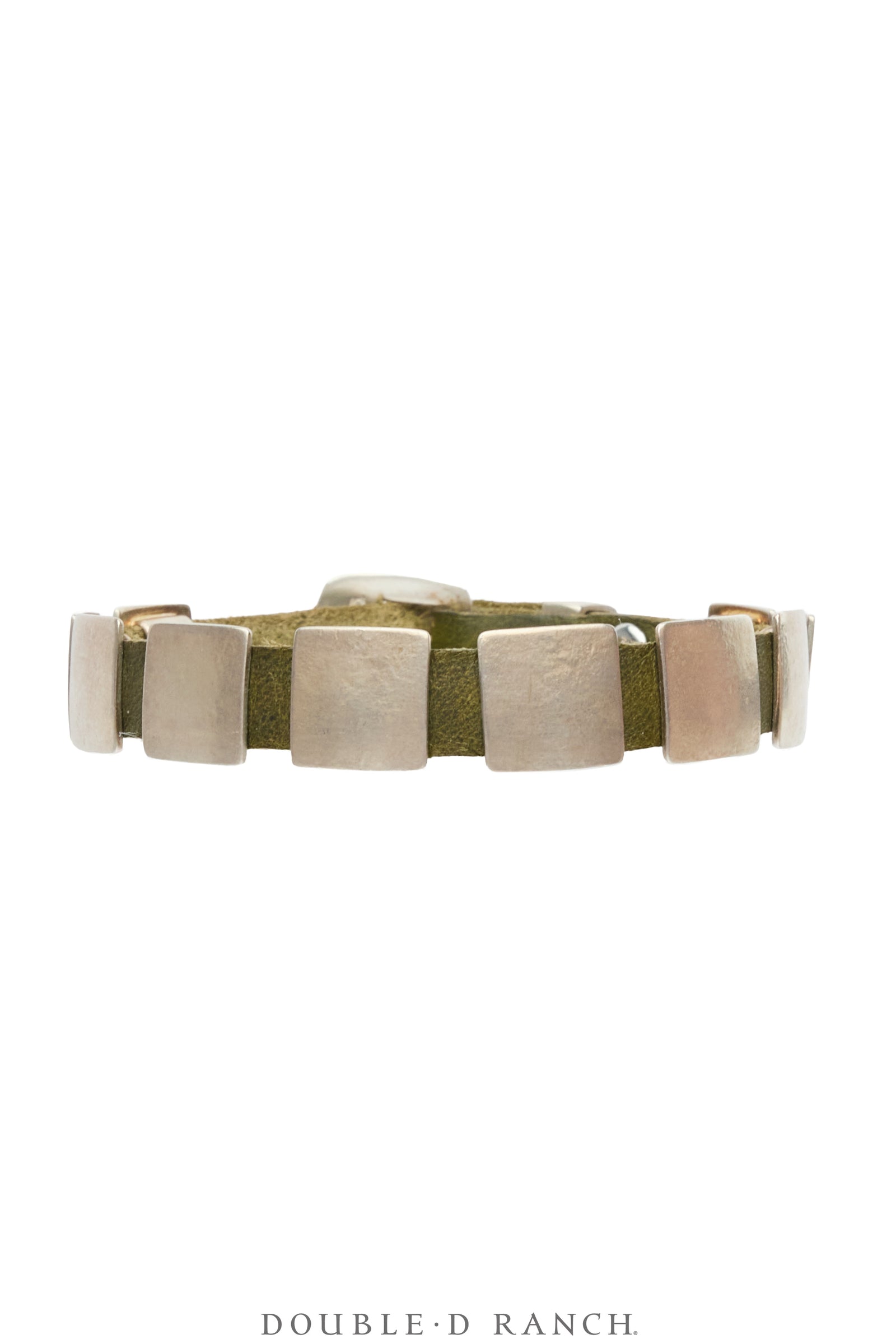 Bracelet, Leather Strap, Sterling Silver, Conchos, Contemporary, 4206