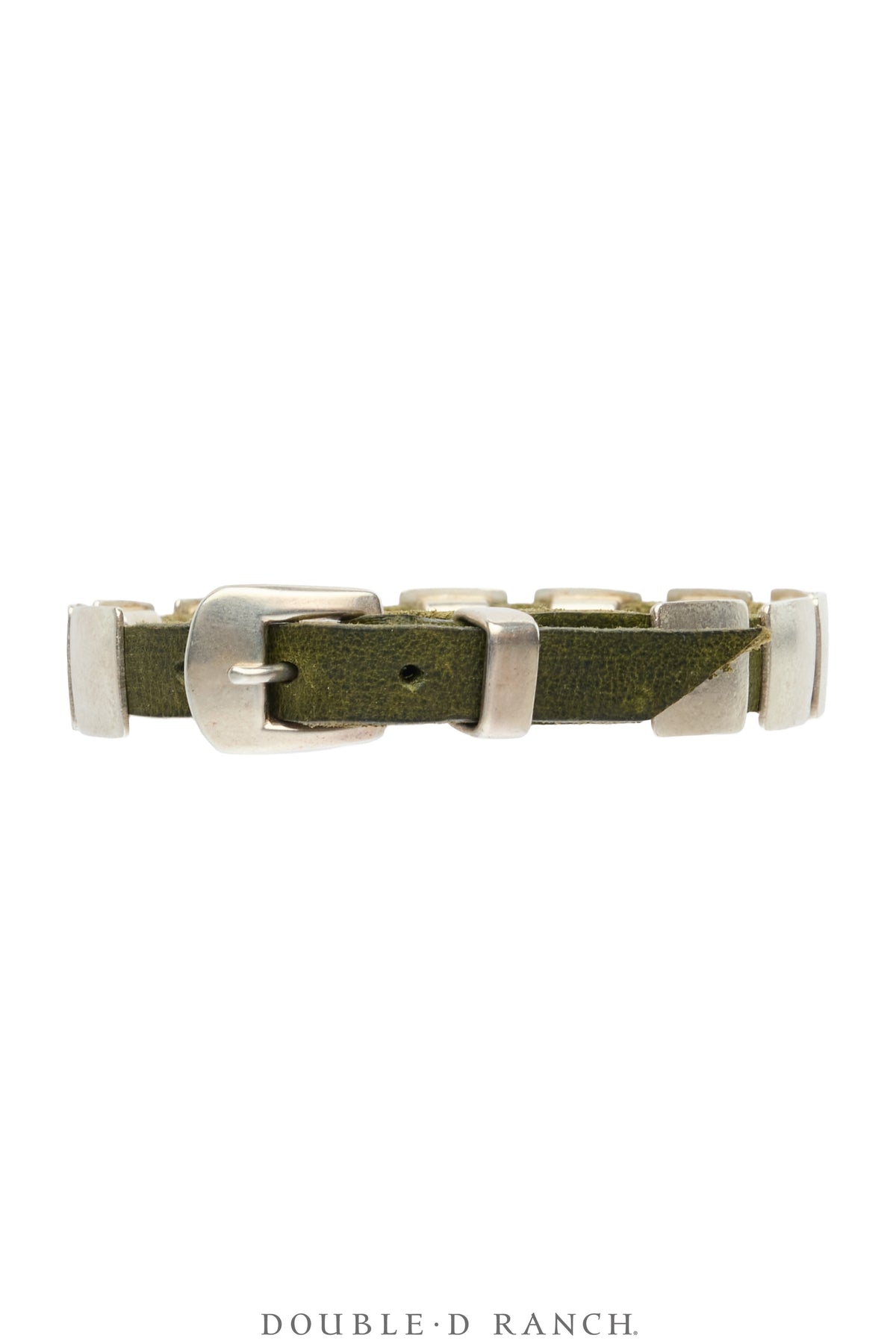 Bracelet, Leather Strap, Sterling Silver, Conchos, Contemporary, 4206