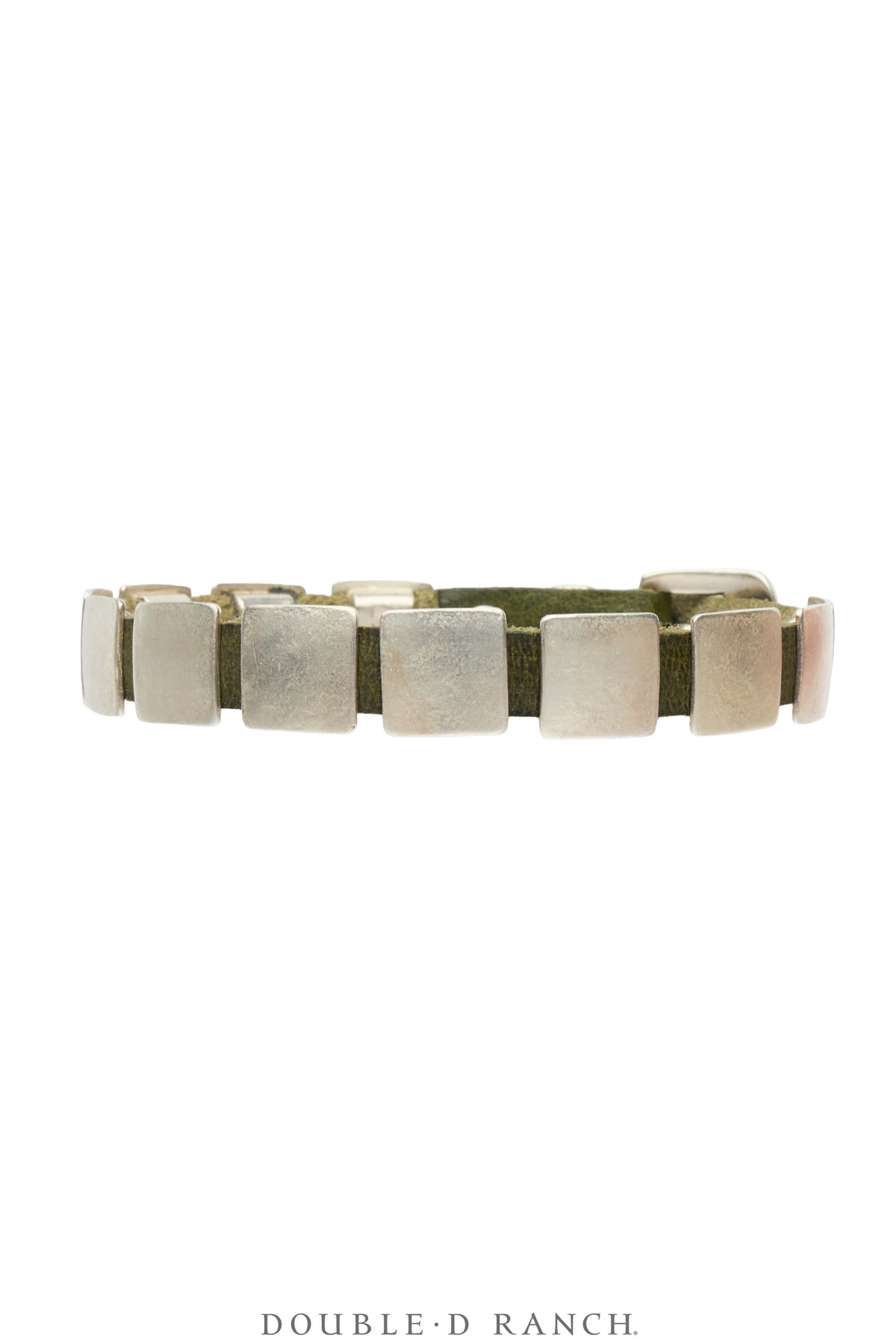 Bracelet, Leather Strap, Sterling Silver, Conchos, Contemporary, 4206