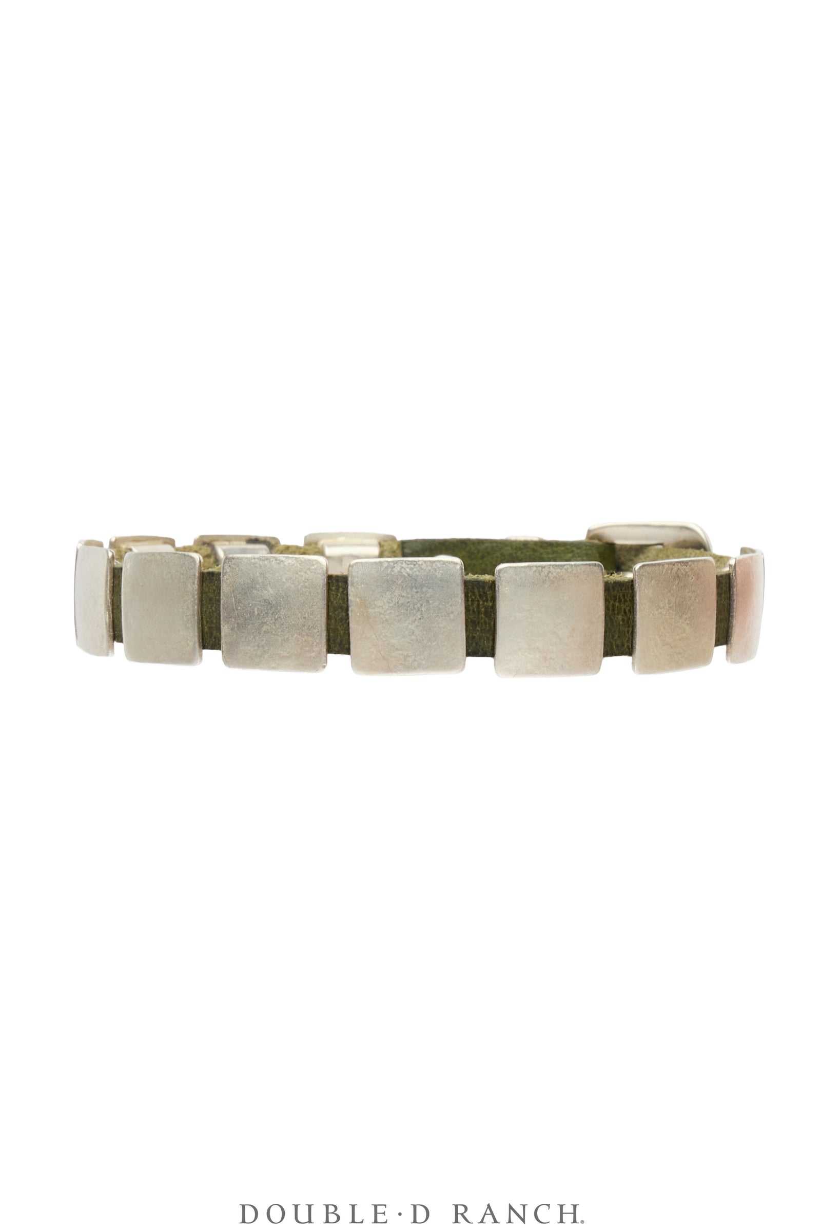 Bracelet, Leather Strap, Sterling Silver, Conchos, Contemporary, 4206