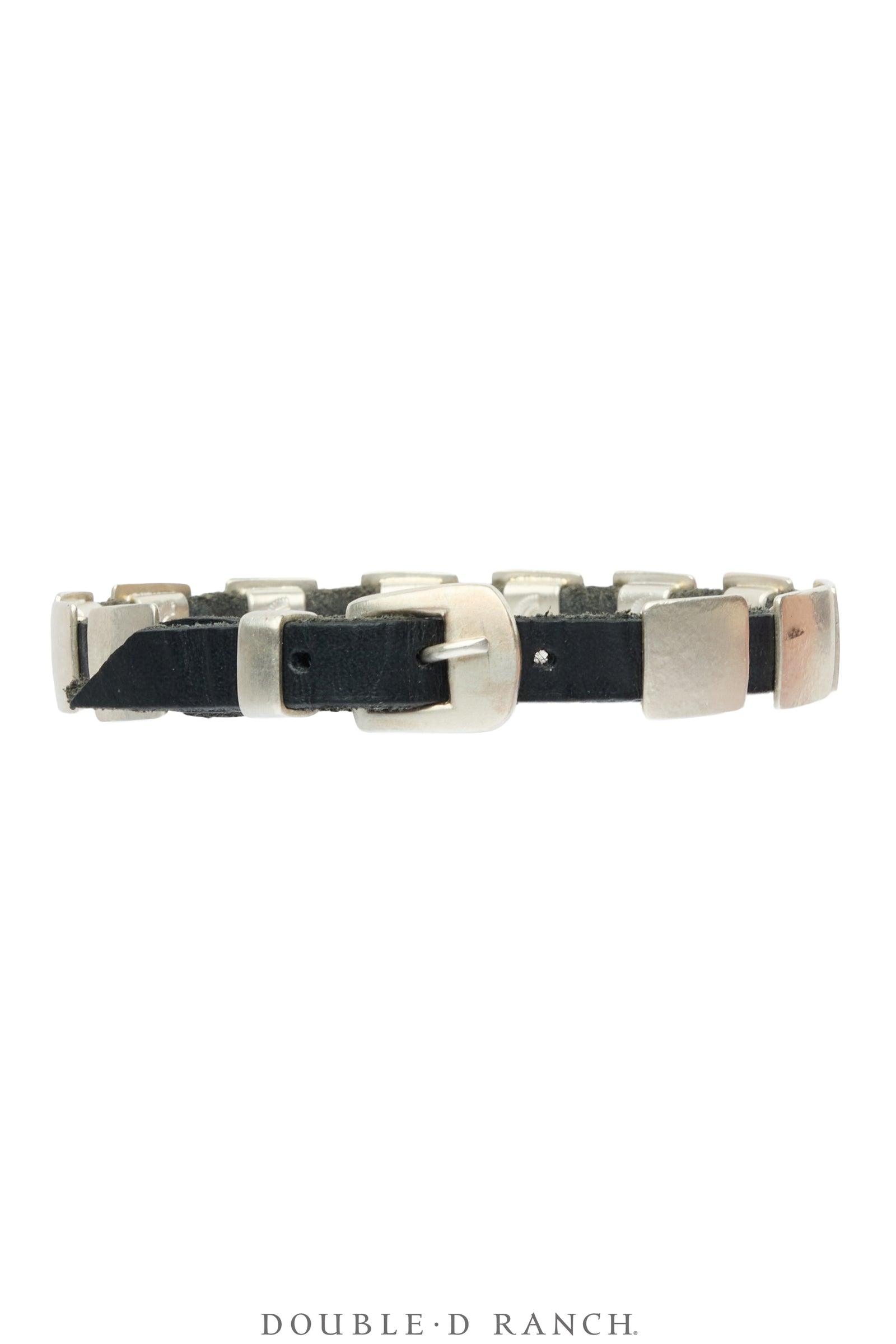 Bracelet, Leather Strap, Sterling Silver, Conchos, Contemporary, 4206